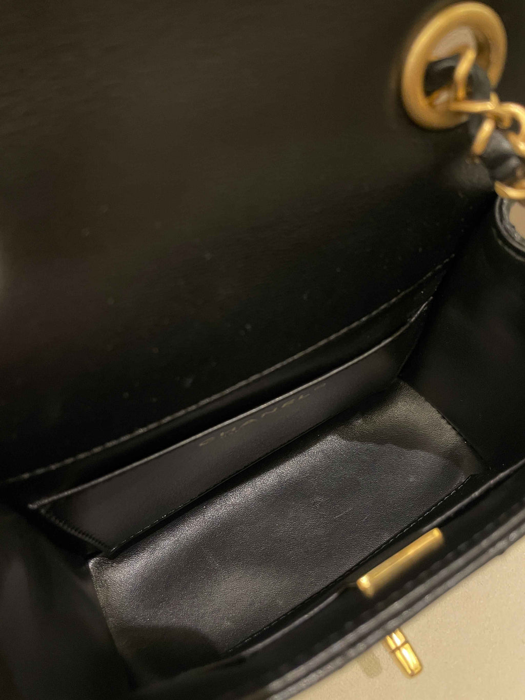 Chanel 22K Mini Square Flap Bag Black