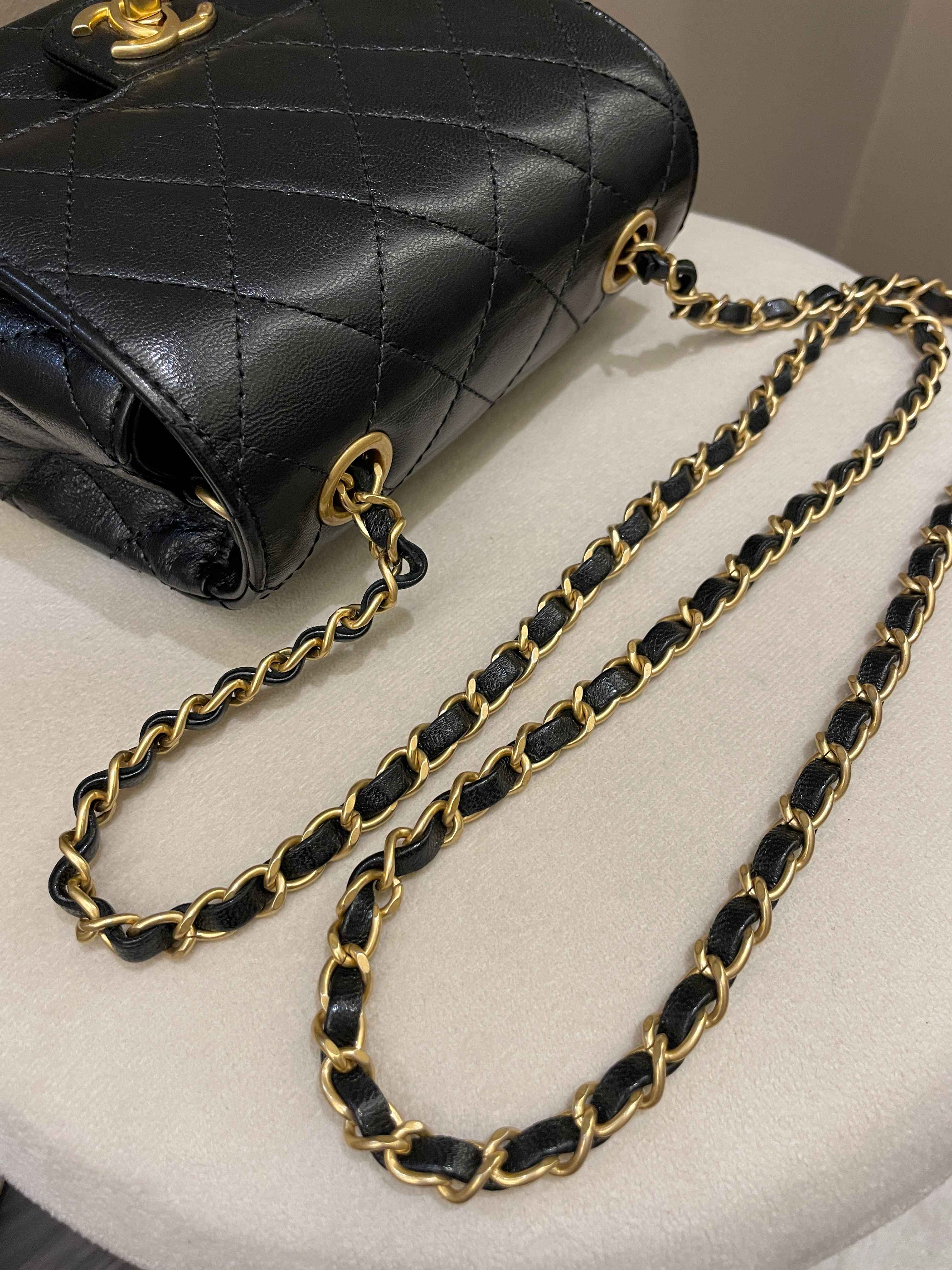 Chanel 22K Mini Square Flap Bag Black