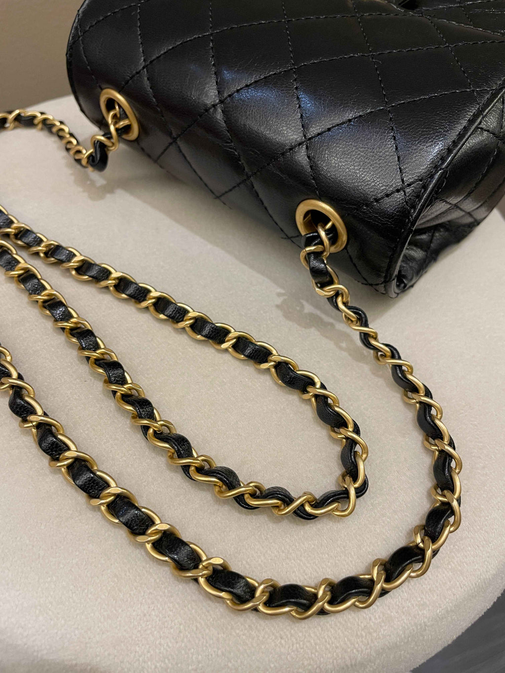 Chanel 22K Mini Square Flap Bag Black