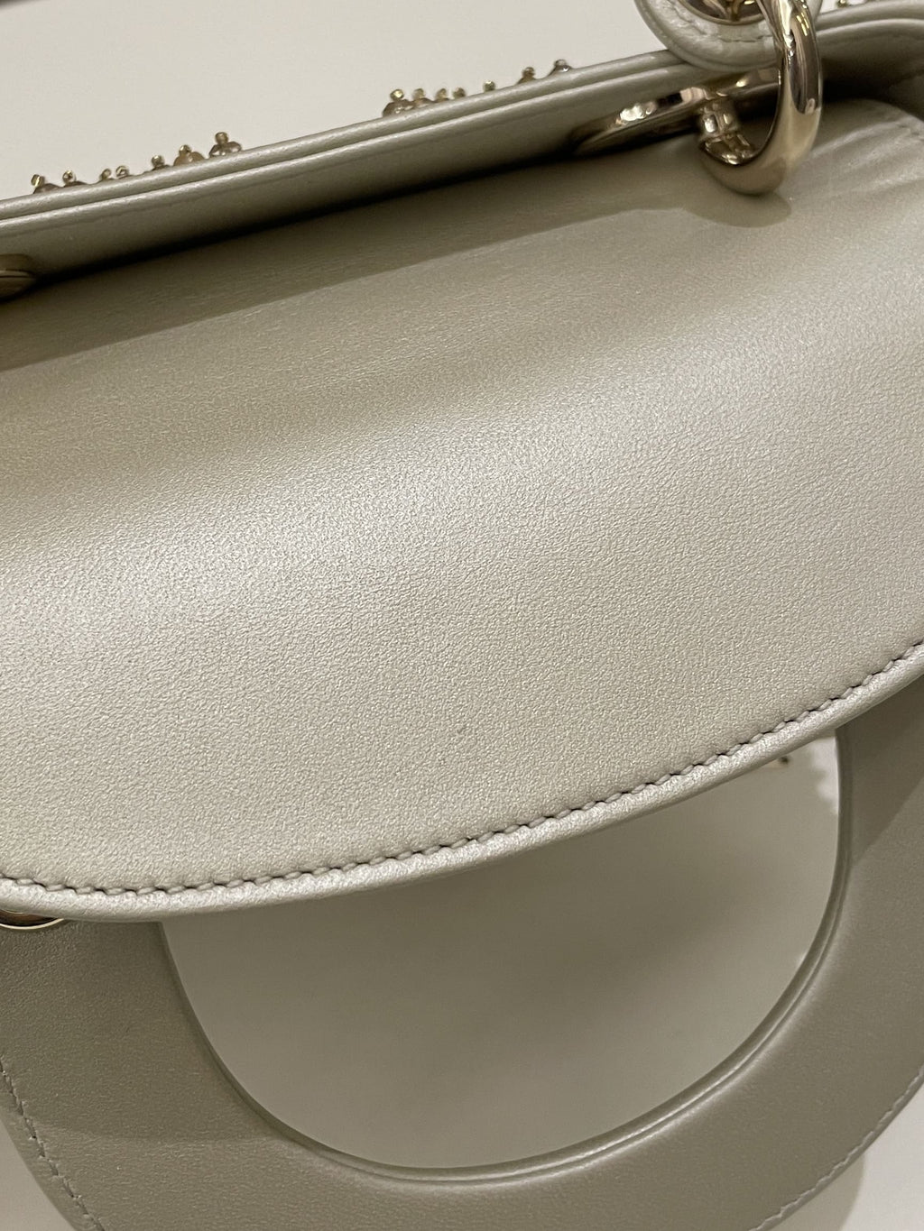 Dior Embellished Lady Dior Gold Lambskin