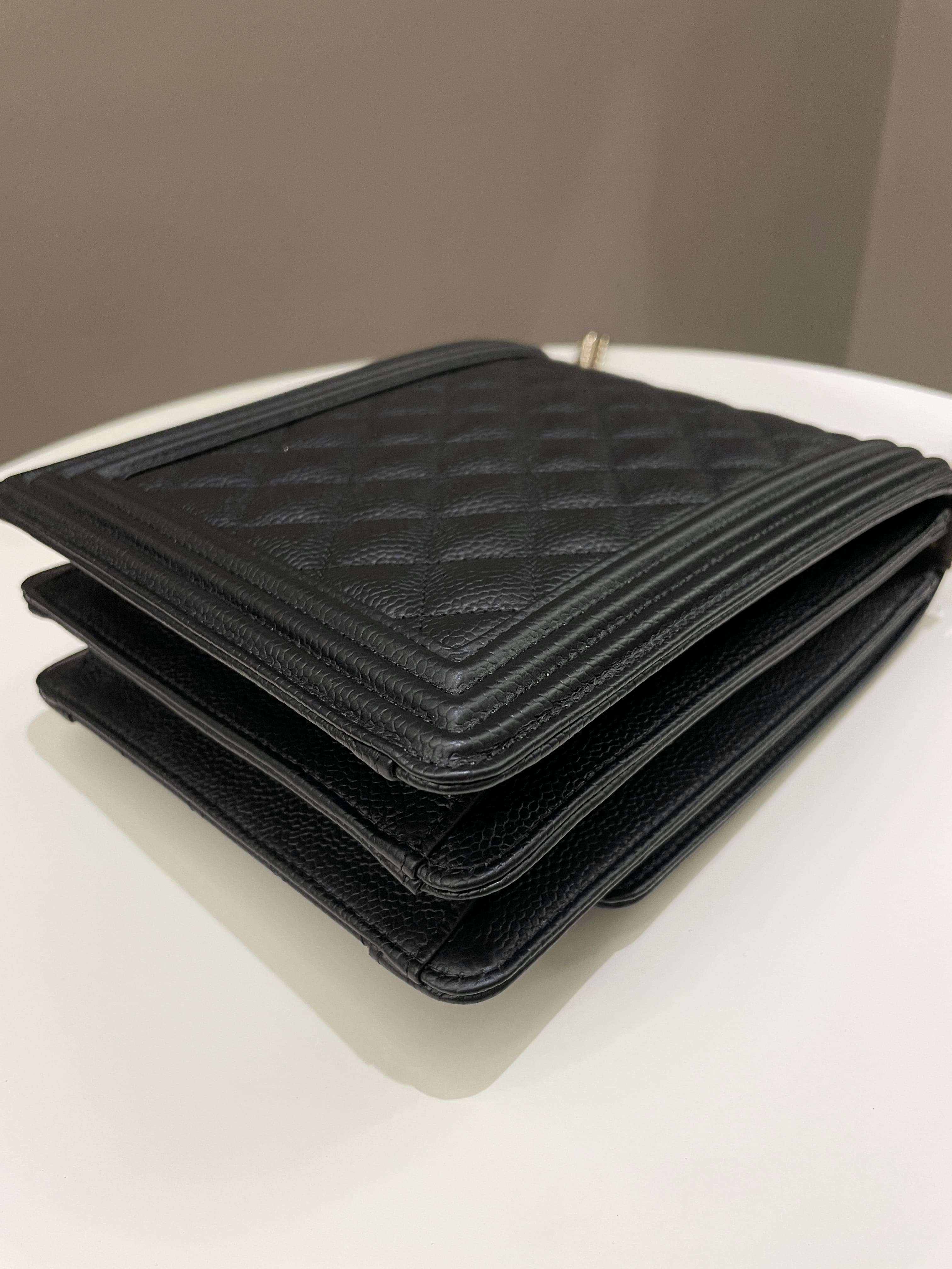 Chanel Quilted North South Boy Black Caviar