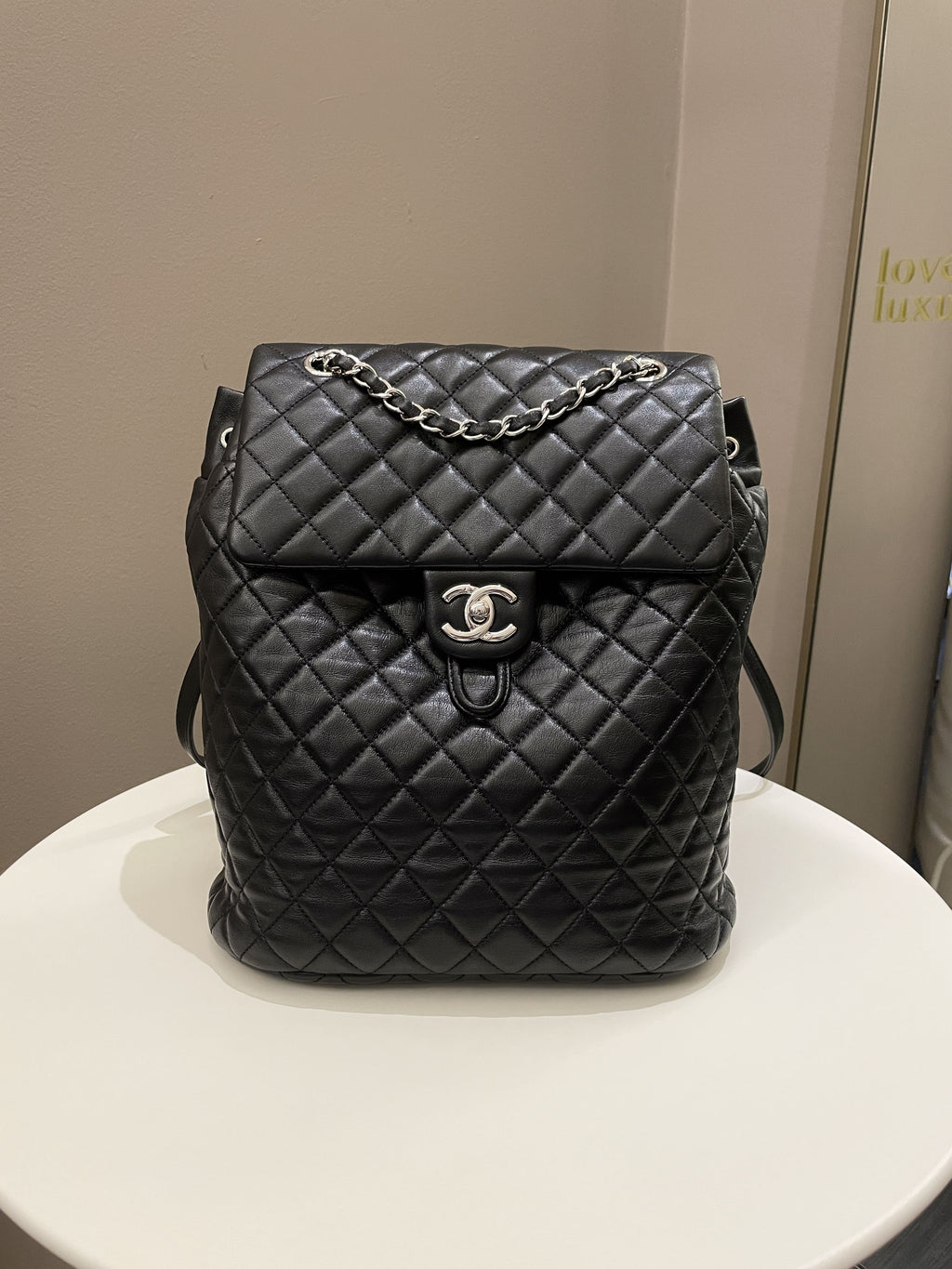 Chanel Quilted Urban Spirit Backpack Black Lambskin