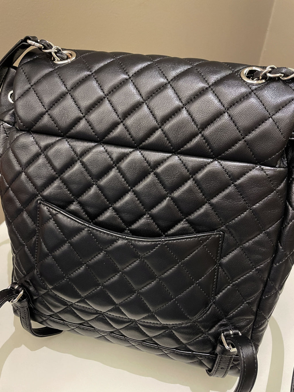 Chanel Quilted Urban Spirit Backpack Black Lambskin