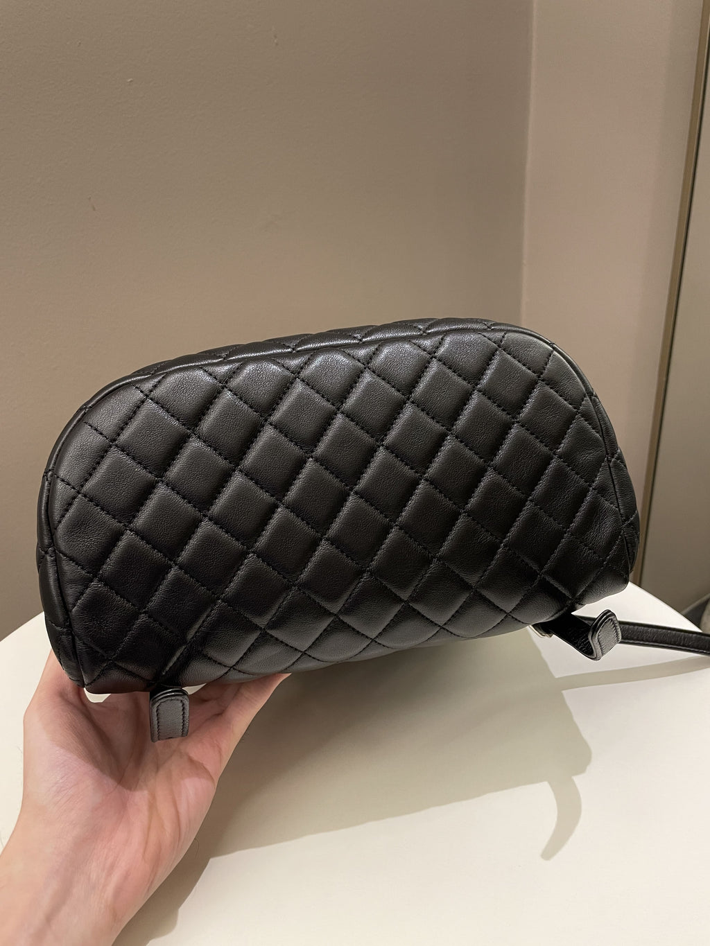 Chanel Quilted Urban Spirit Backpack Black Lambskin