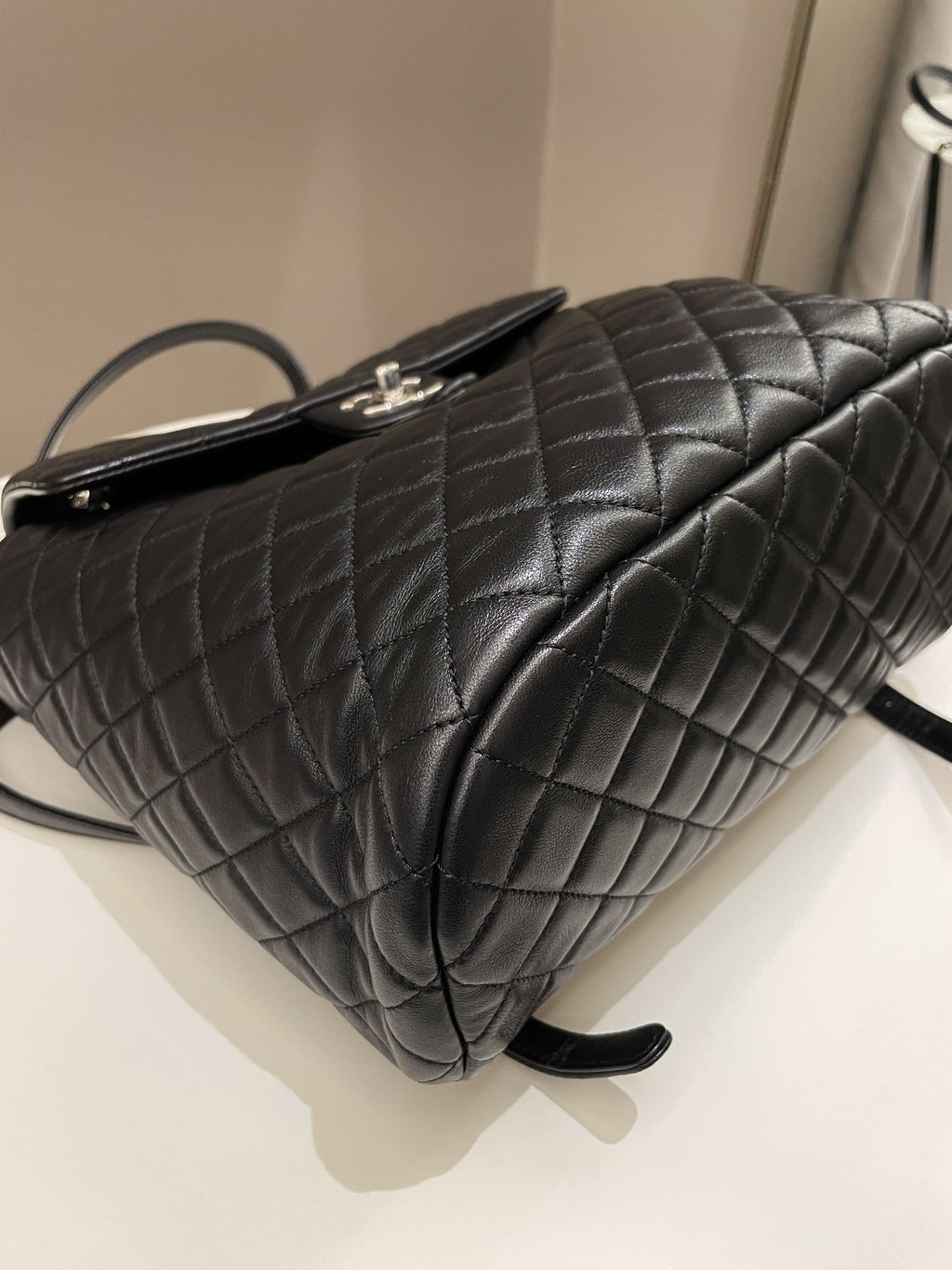 Chanel Quilted Urban Spirit Backpack Black Lambskin