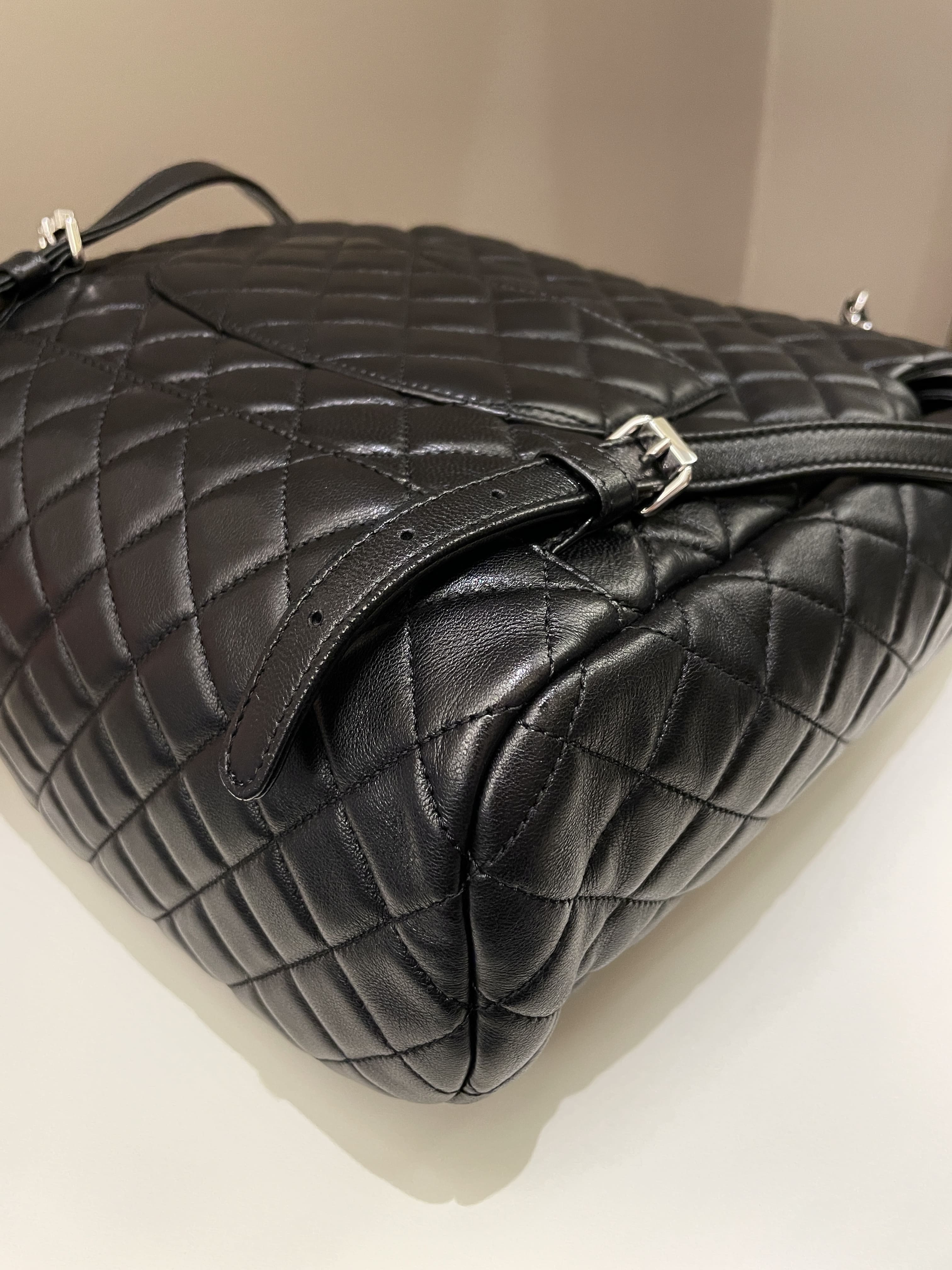 Chanel Quilted Urban Spirit Backpack Black Lambskin