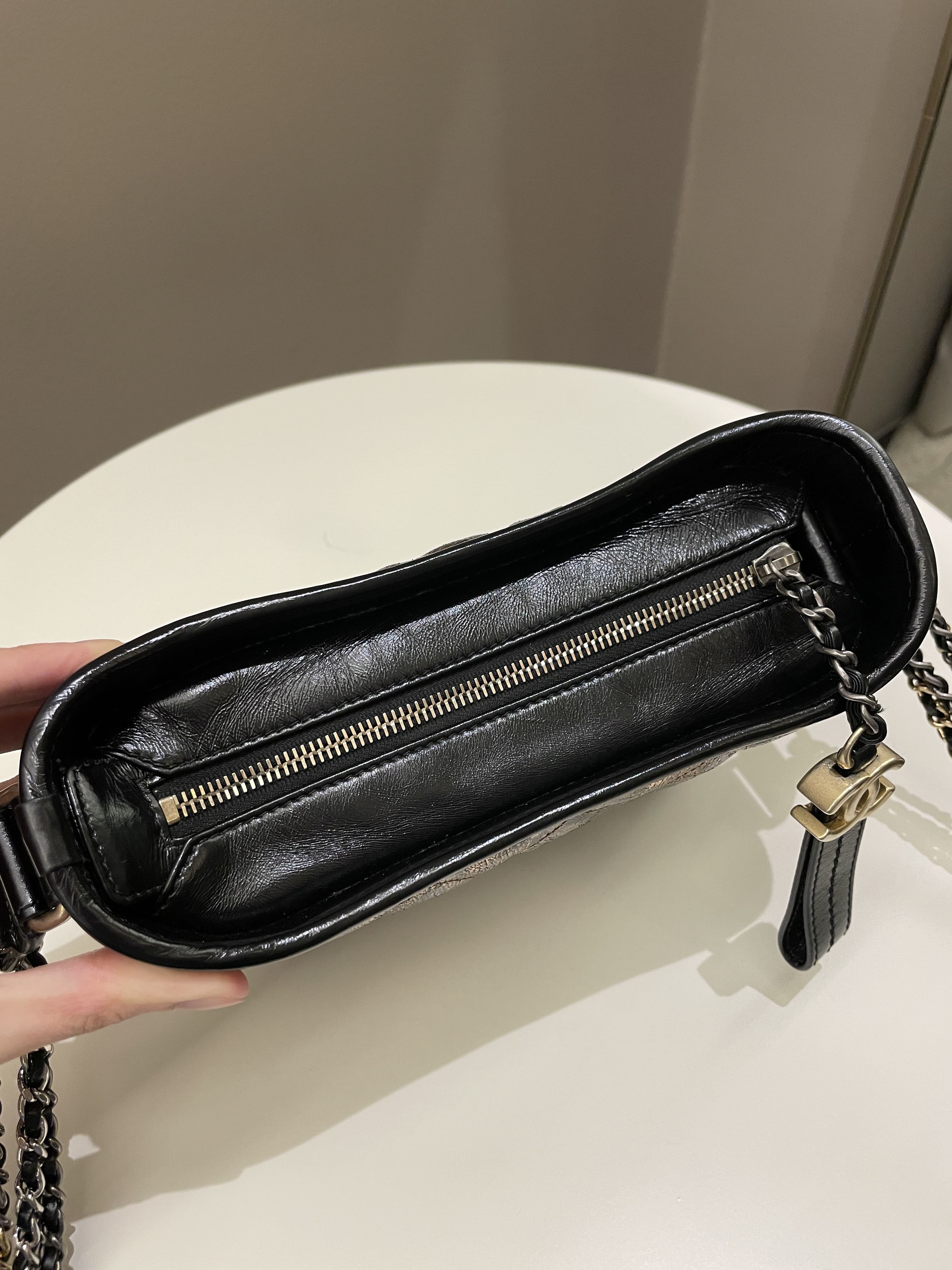 Chanel Gabrielle Hobo Bronze Metallic Calfskin