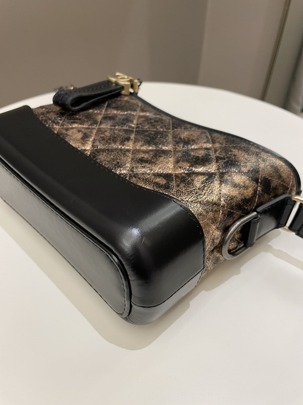 Chanel Gabrielle Hobo Bronze Metallic Calfskin