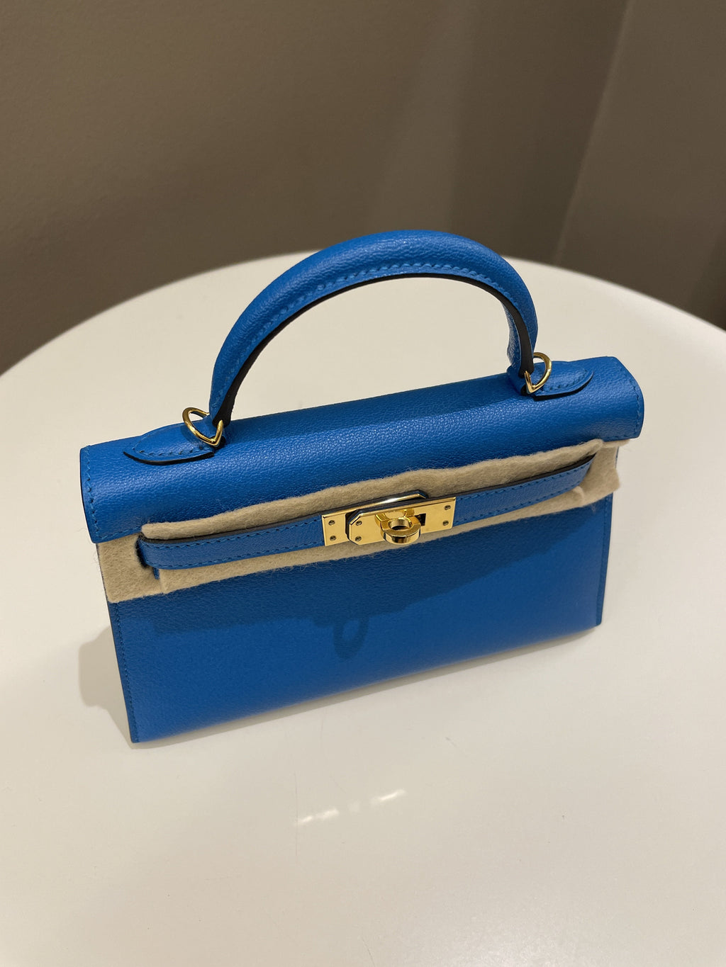 Hermes Mini Kelly 20 Bleu Hydra ChÃƒÆ’Ã‚Â¨vre