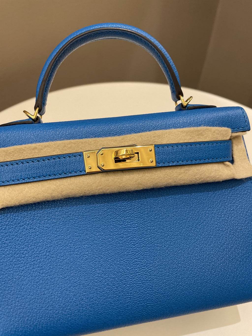 Hermes Mini Kelly 20 Bleu Hydra ChÃƒÆ’Ã‚Â¨vre