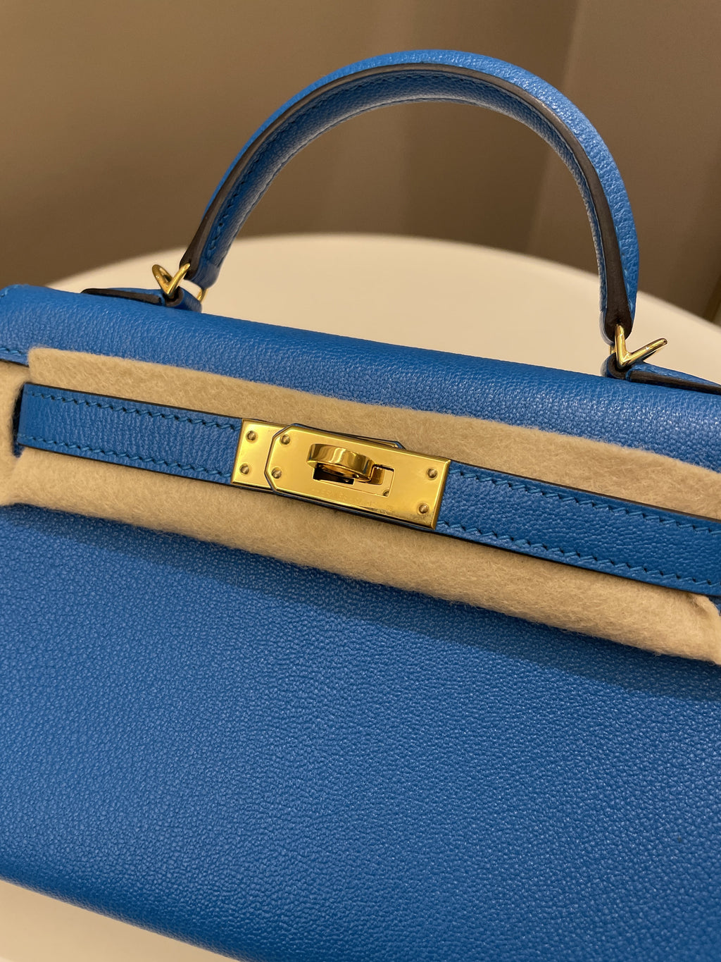Hermes Mini Kelly 20 Bleu Hydra ChÃƒÆ’Ã‚Â¨vre