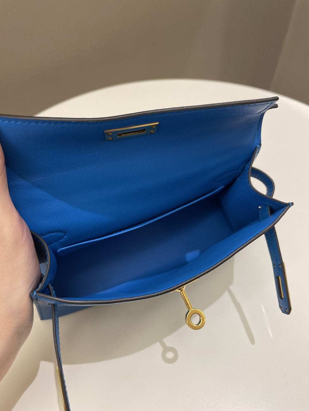 Hermes Mini Kelly 20 Bleu Hydra ChÃƒÆ’Ã‚Â¨vre
