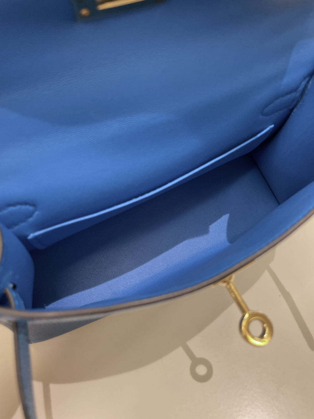Hermes Mini Kelly 20 Bleu Hydra ChÃƒÆ’Ã‚Â¨vre