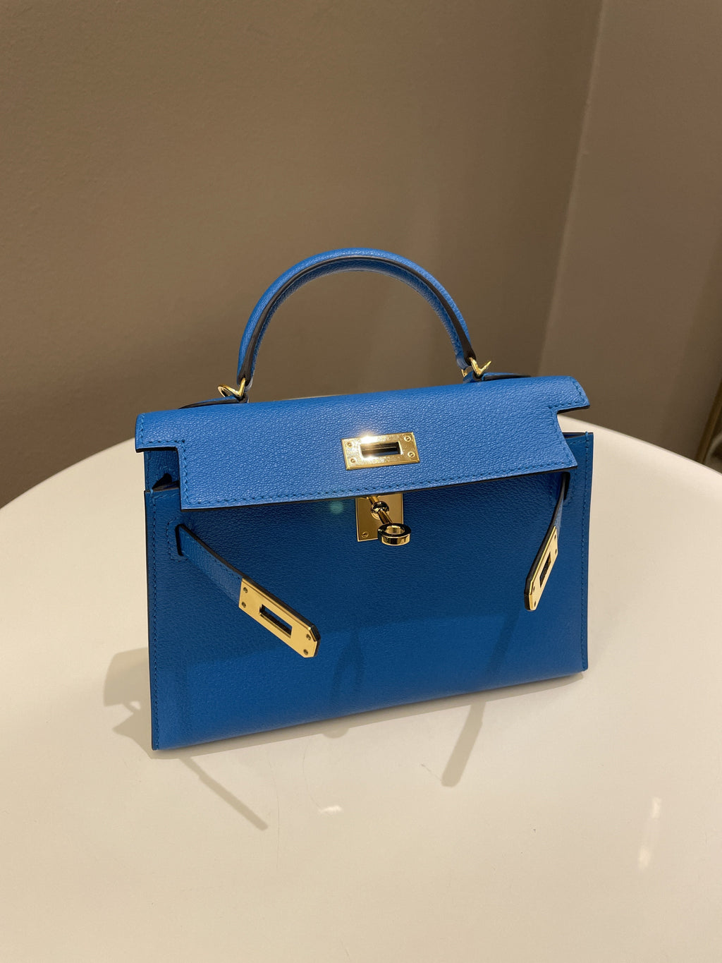 Hermes Mini Kelly 20 Bleu Hydra ChÃƒÆ’Ã‚Â¨vre