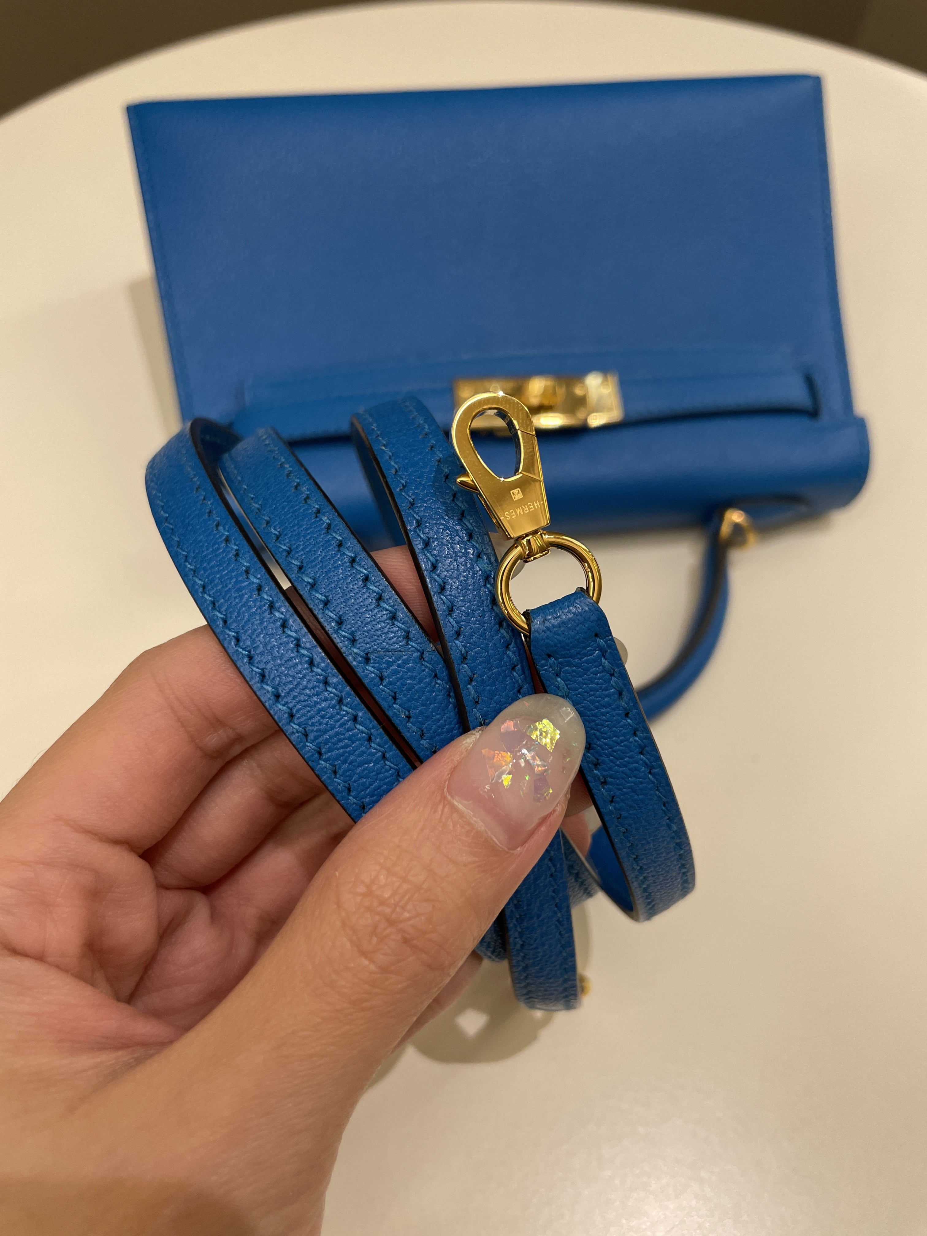 Hermes Mini Kelly 20 Bleu Hydra ChÃƒÆ’Ã‚Â¨vre