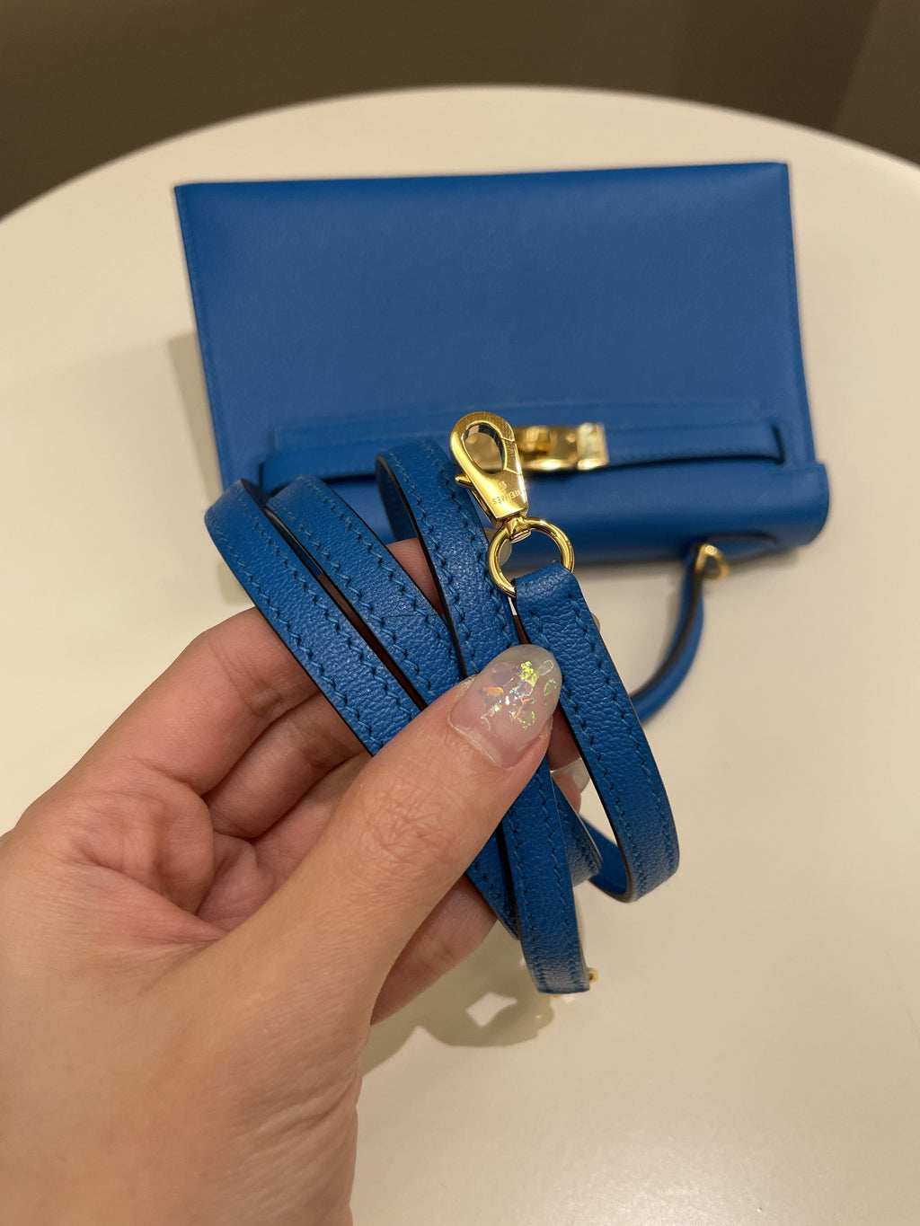 Hermes Mini Kelly 20 Bleu Hydra ChÃƒÆ’Ã‚Â¨vre