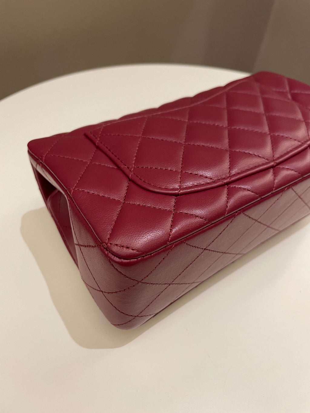 Chanel 22A Quilted Mini Rectangular Burgundy Lambskin