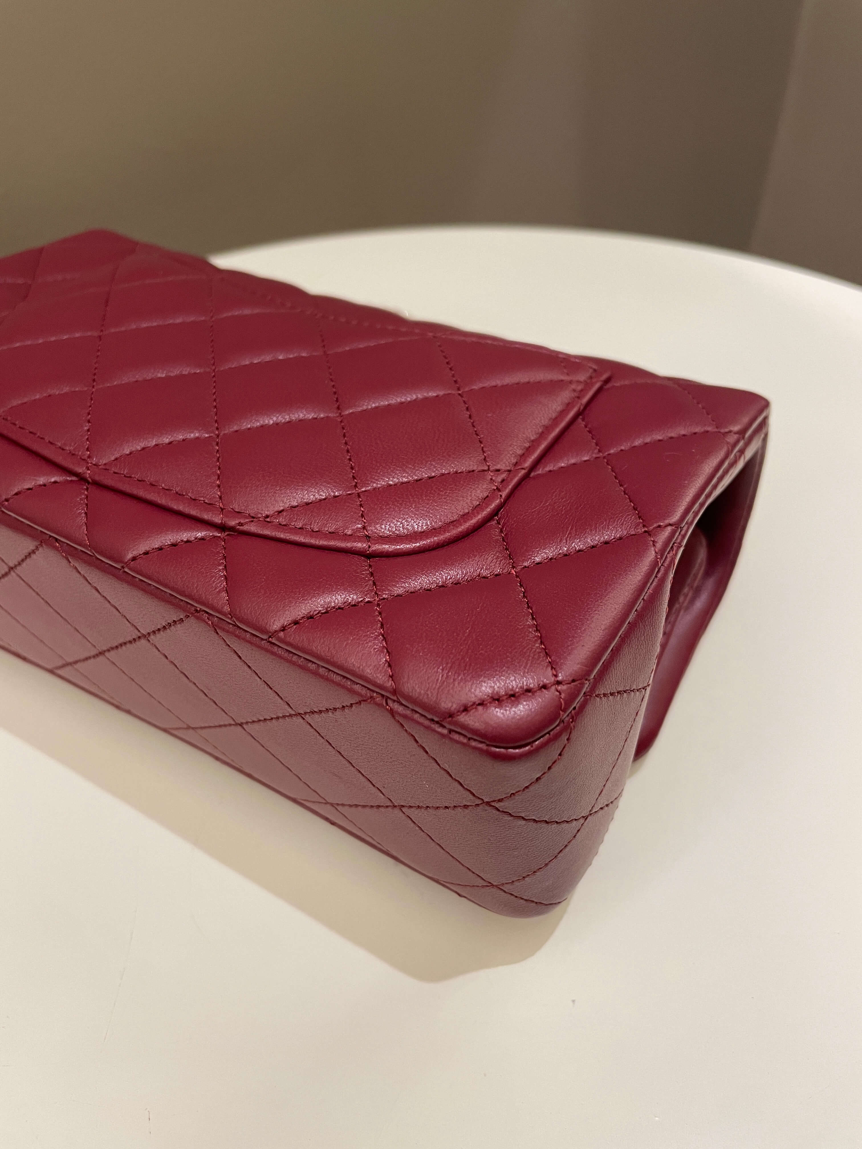 Chanel 22A Quilted Mini Rectangular Burgundy Lambskin