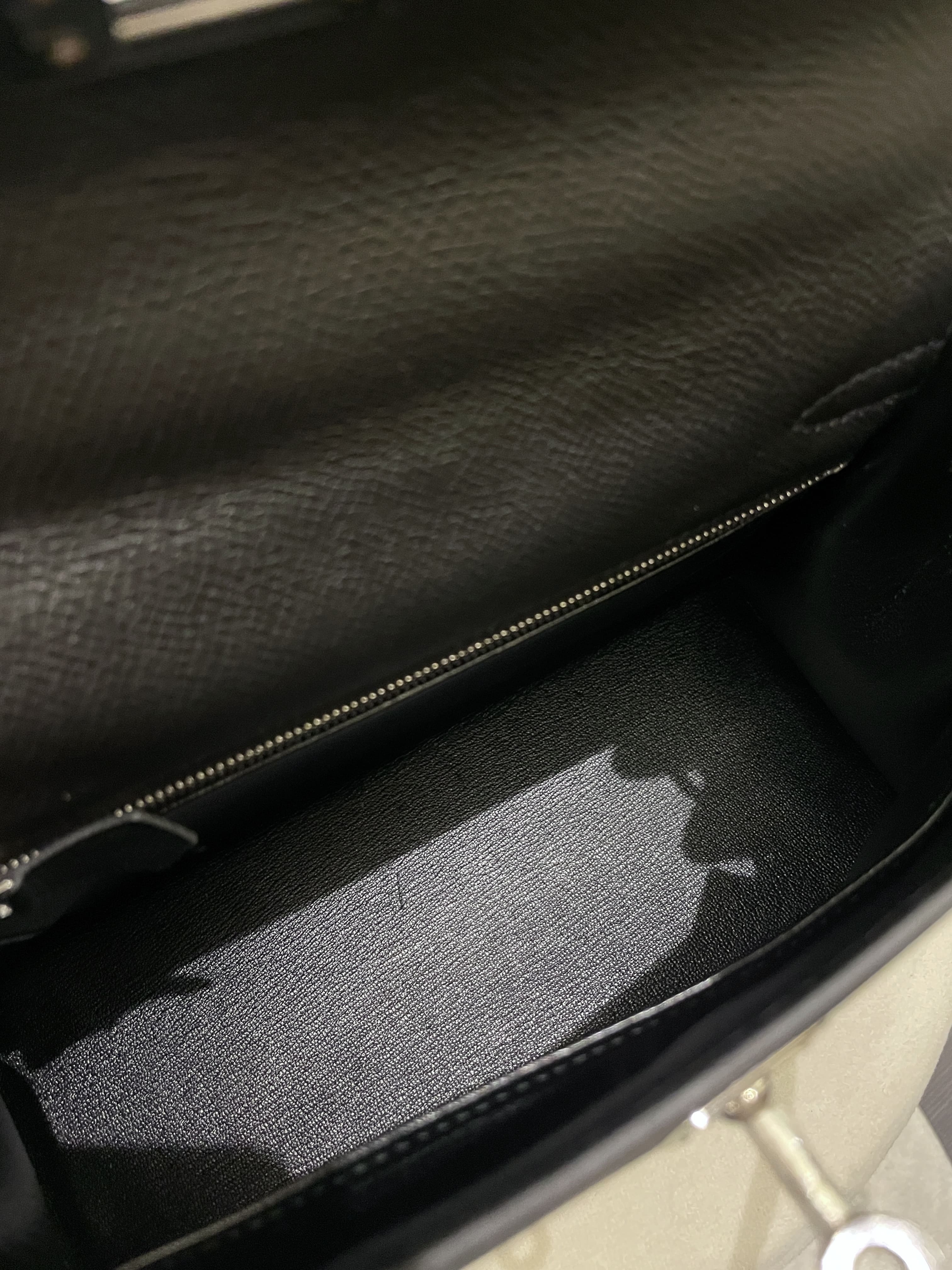 Hermes Kelly Sellier 25 Black Epsom