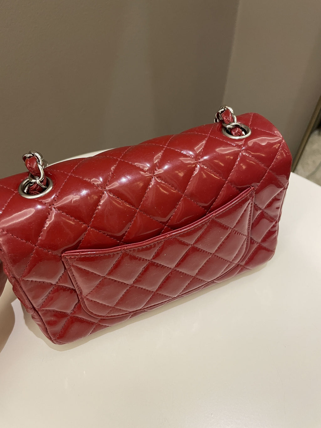 Chanel Classic Quilted Mini Rectangular Red Patent