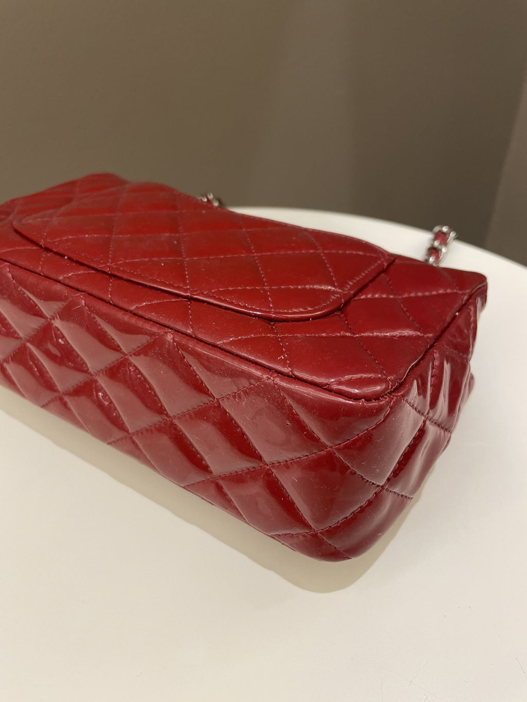Chanel Classic Quilted Mini Rectangular Red Patent