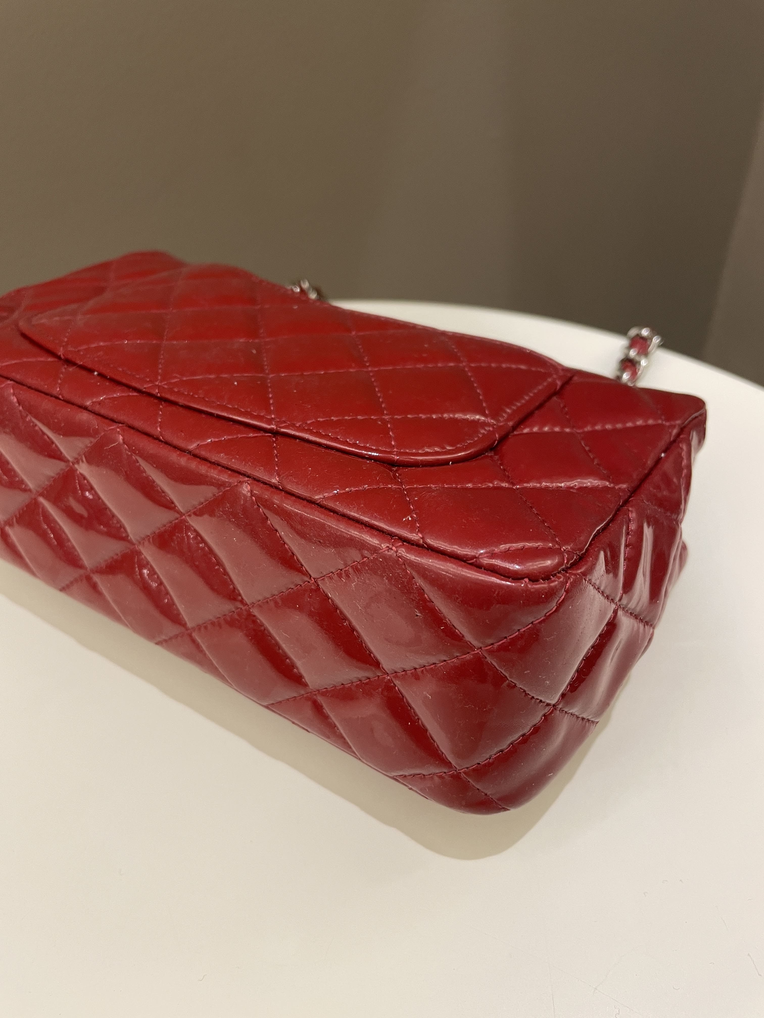 Chanel Classic Quilted Mini Rectangular Red Patent