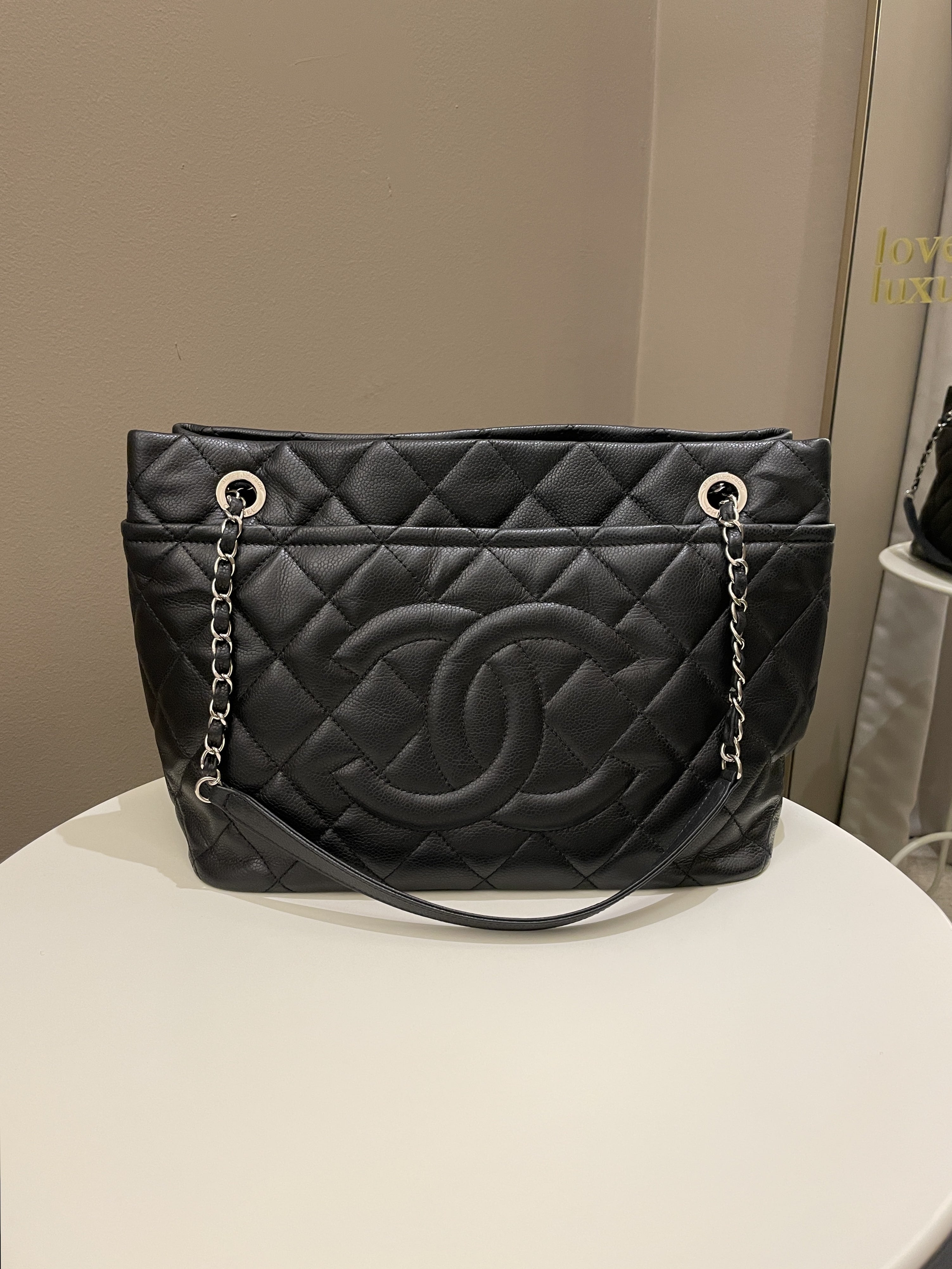Chanel Timeless CC Shopping Tote Black Caviar