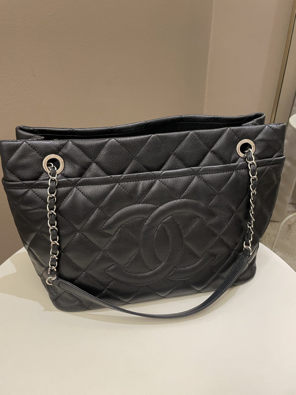 Chanel Timeless CC Shopping Tote Black Caviar