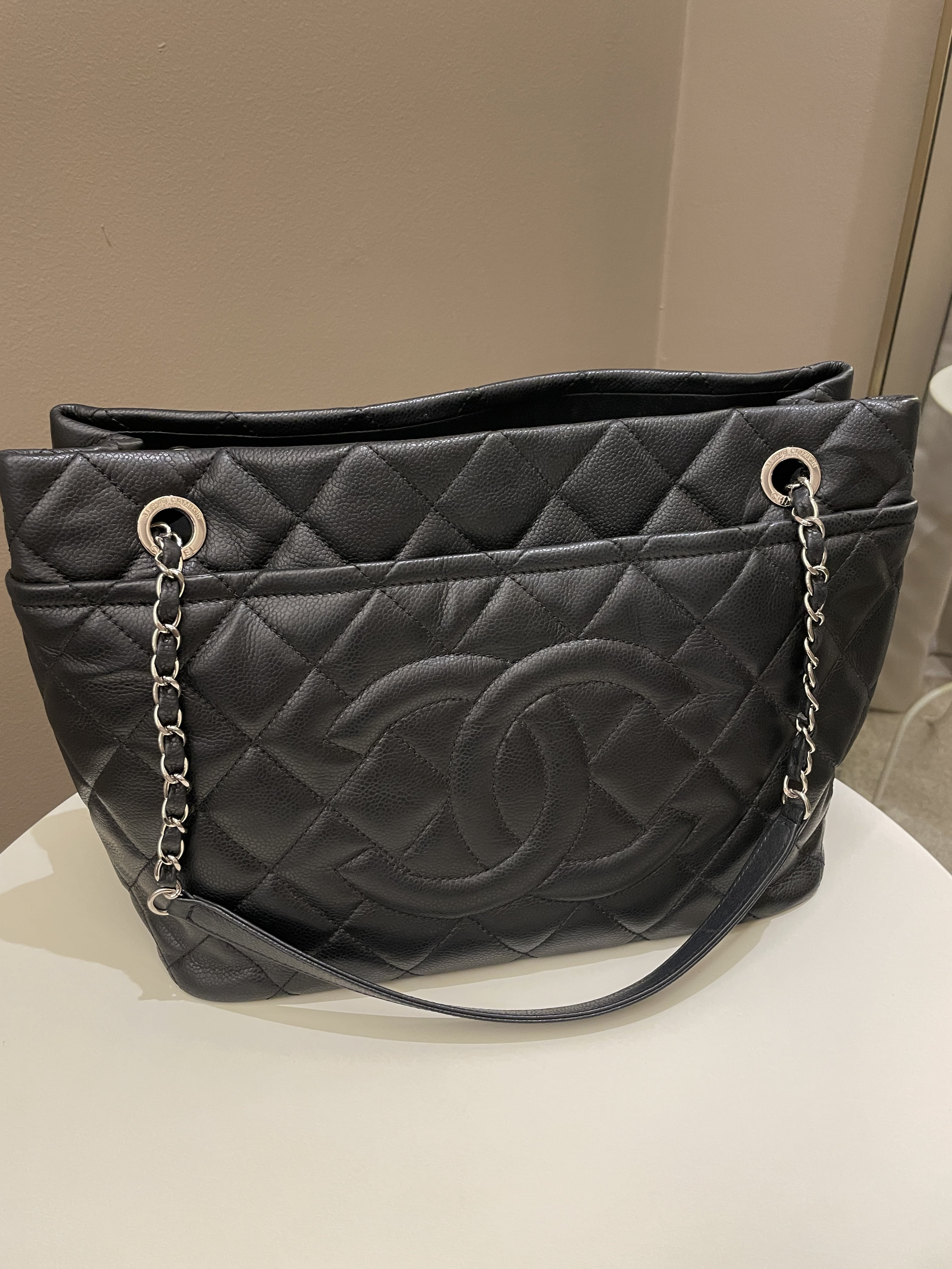 Chanel Timeless CC Shopping Tote Black Caviar
