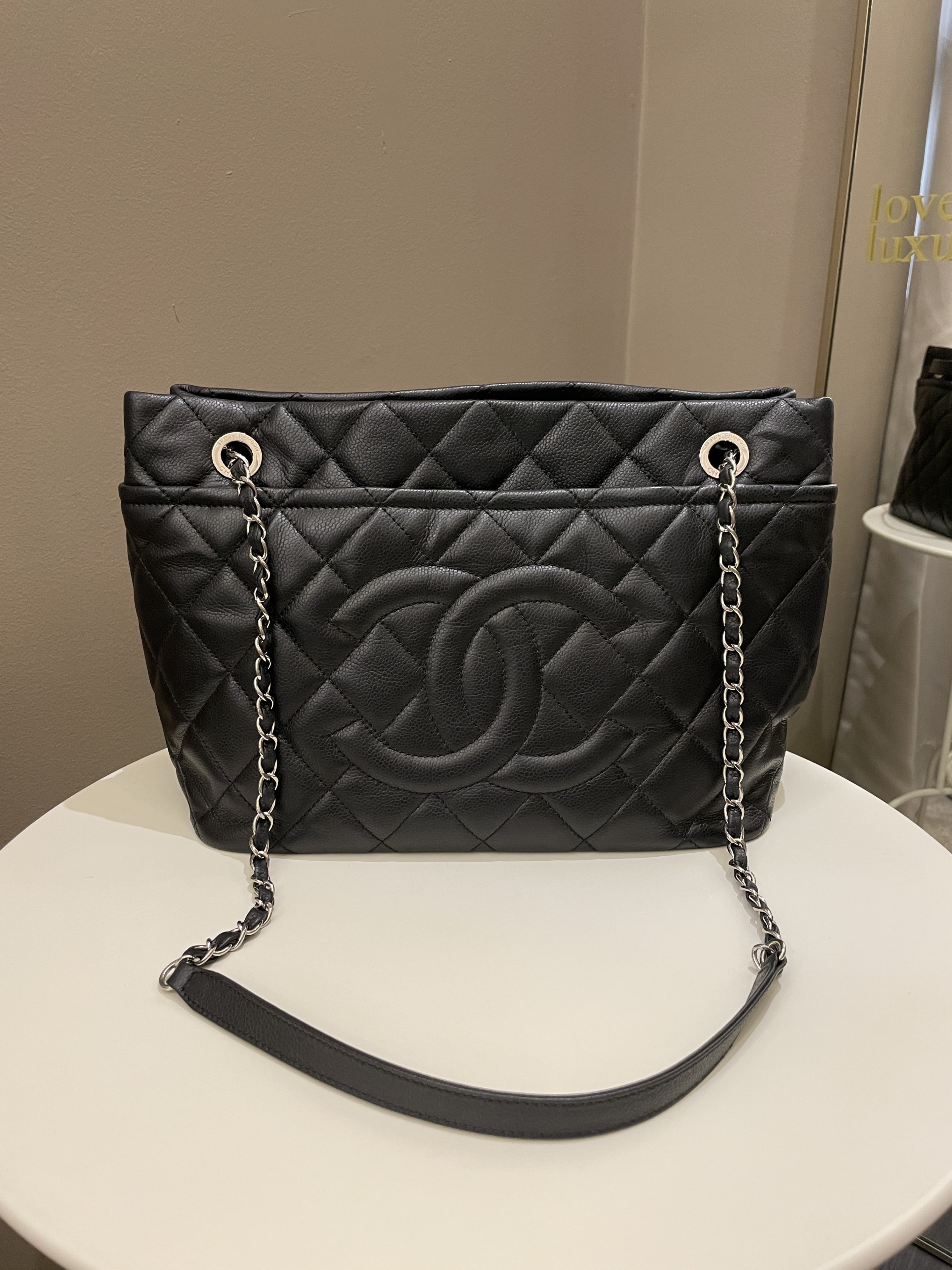 Chanel Timeless CC Shopping Tote Black Caviar