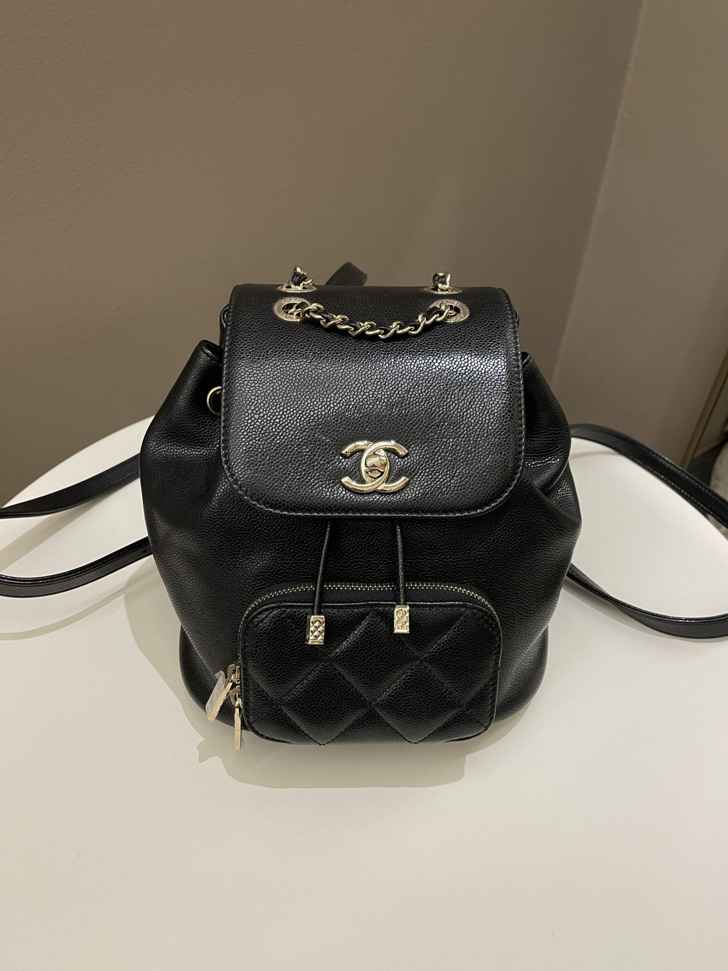 Chanel 22B Business Affinity Backpack Black Caviar