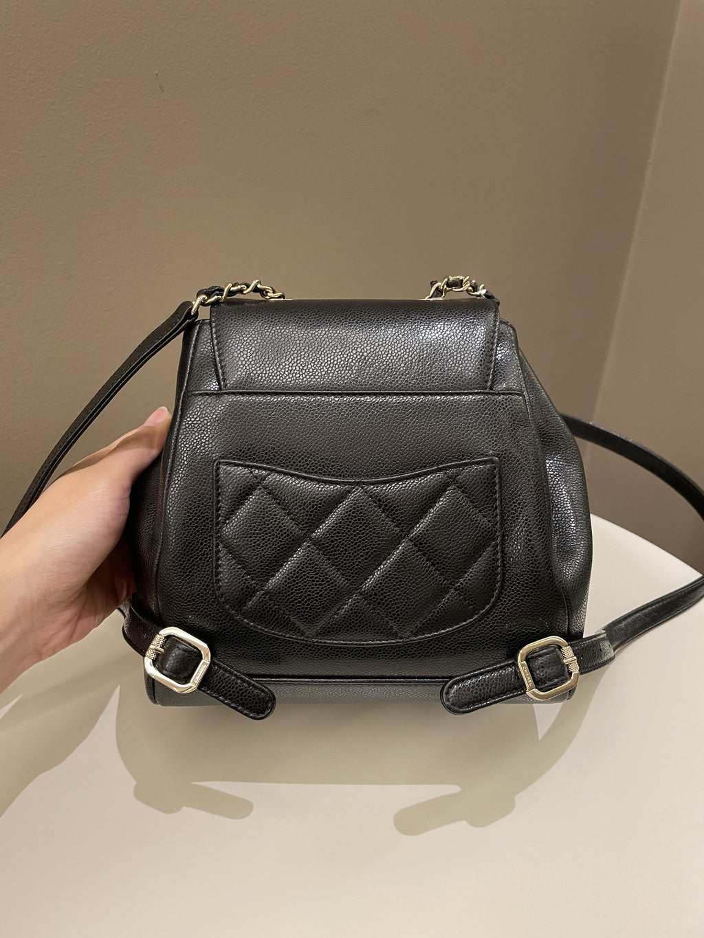 Chanel 22B Business Affinity Backpack Black Caviar
