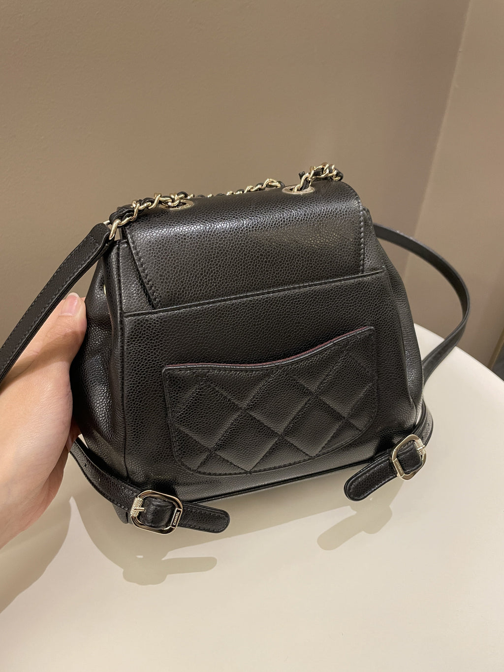Chanel 22B Business Affinity Backpack Black Caviar