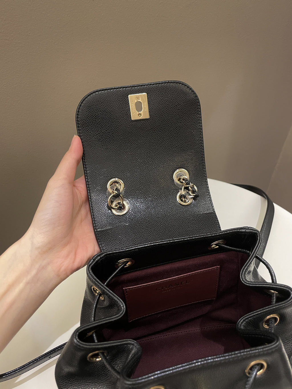 Chanel 22B Business Affinity Backpack Black Caviar