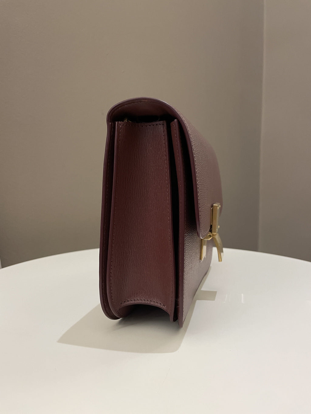 Celine Box Bag Grenat Bordeaux Grainy Leather