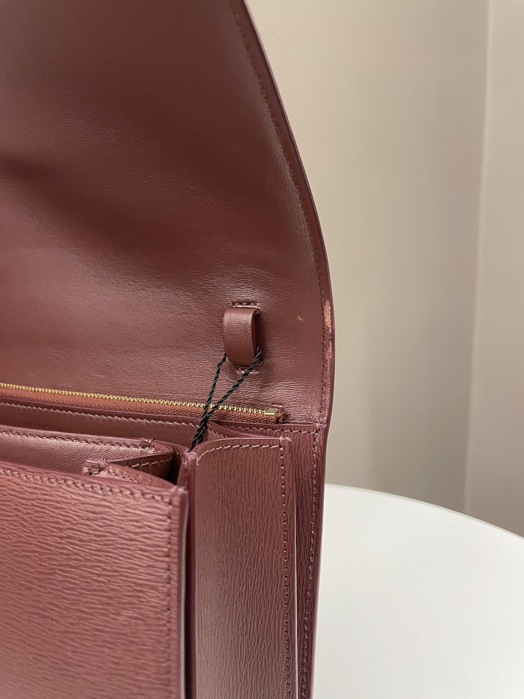 Celine Box Bag Grenat Bordeaux Grainy Leather