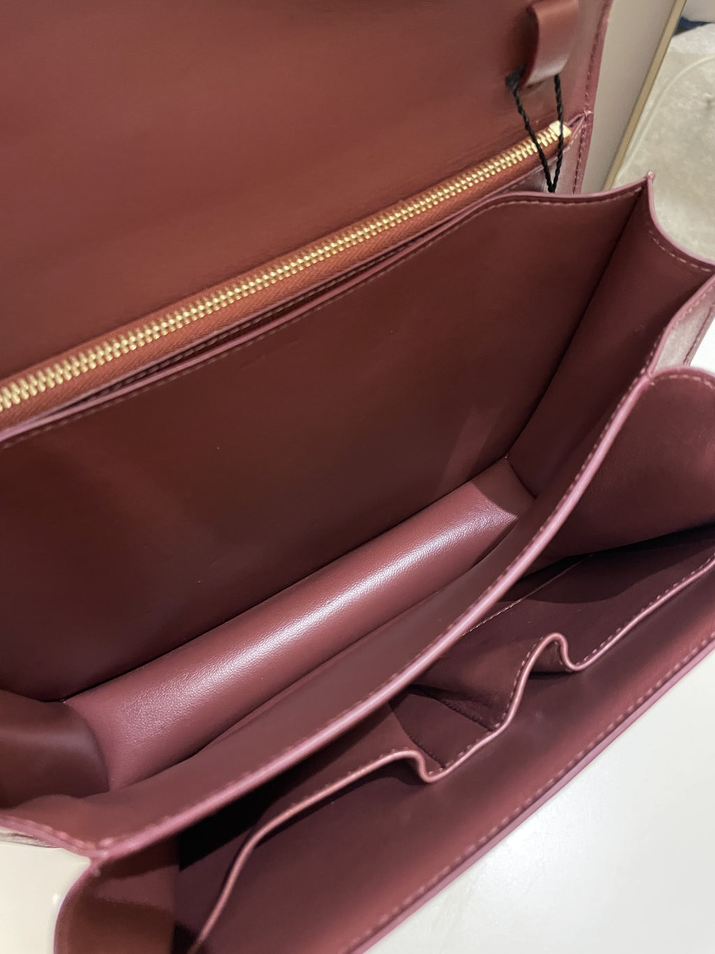 Celine Box Bag Grenat Bordeaux Grainy Leather