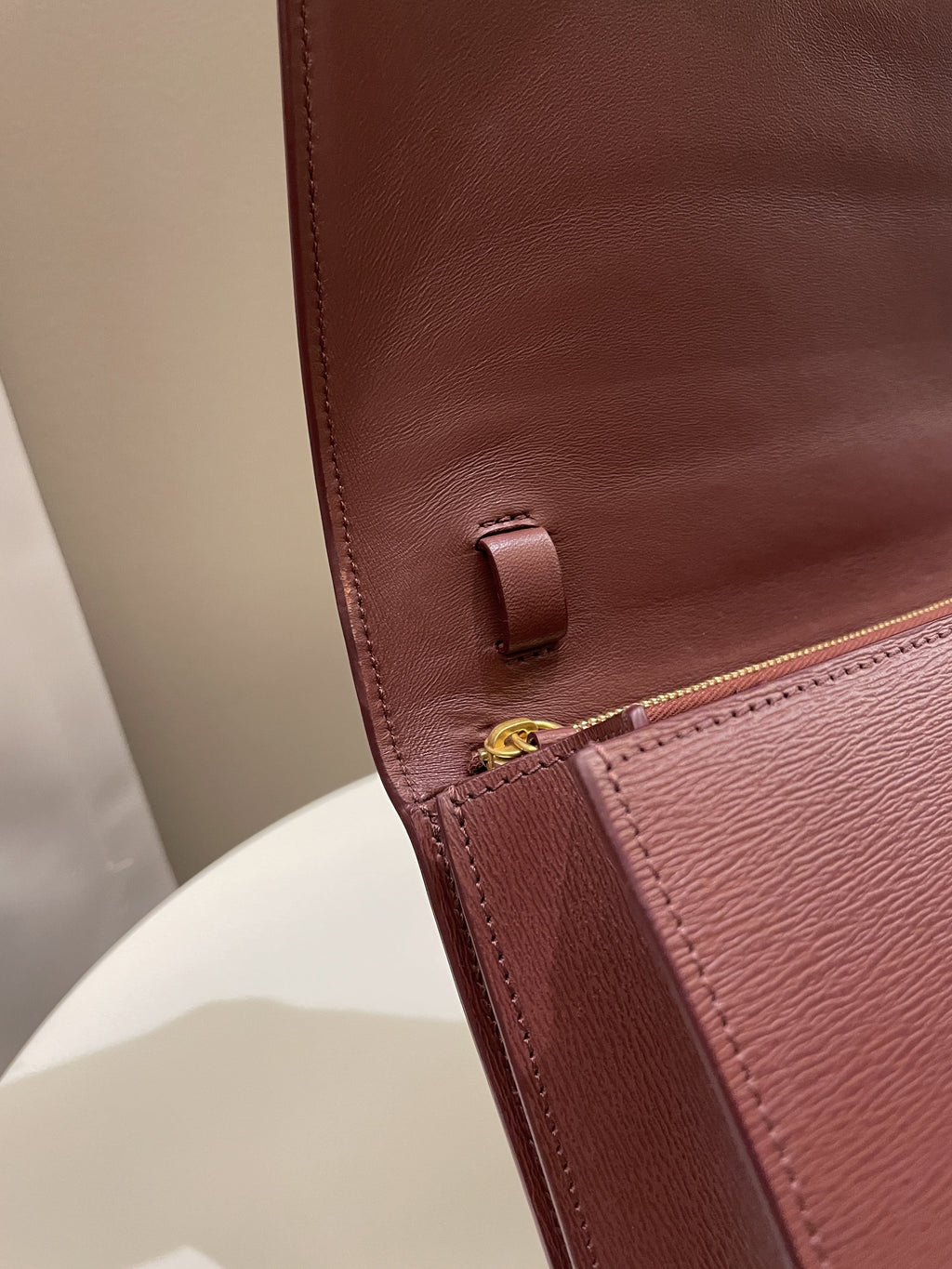 Celine Box Bag Grenat Bordeaux Grainy Leather
