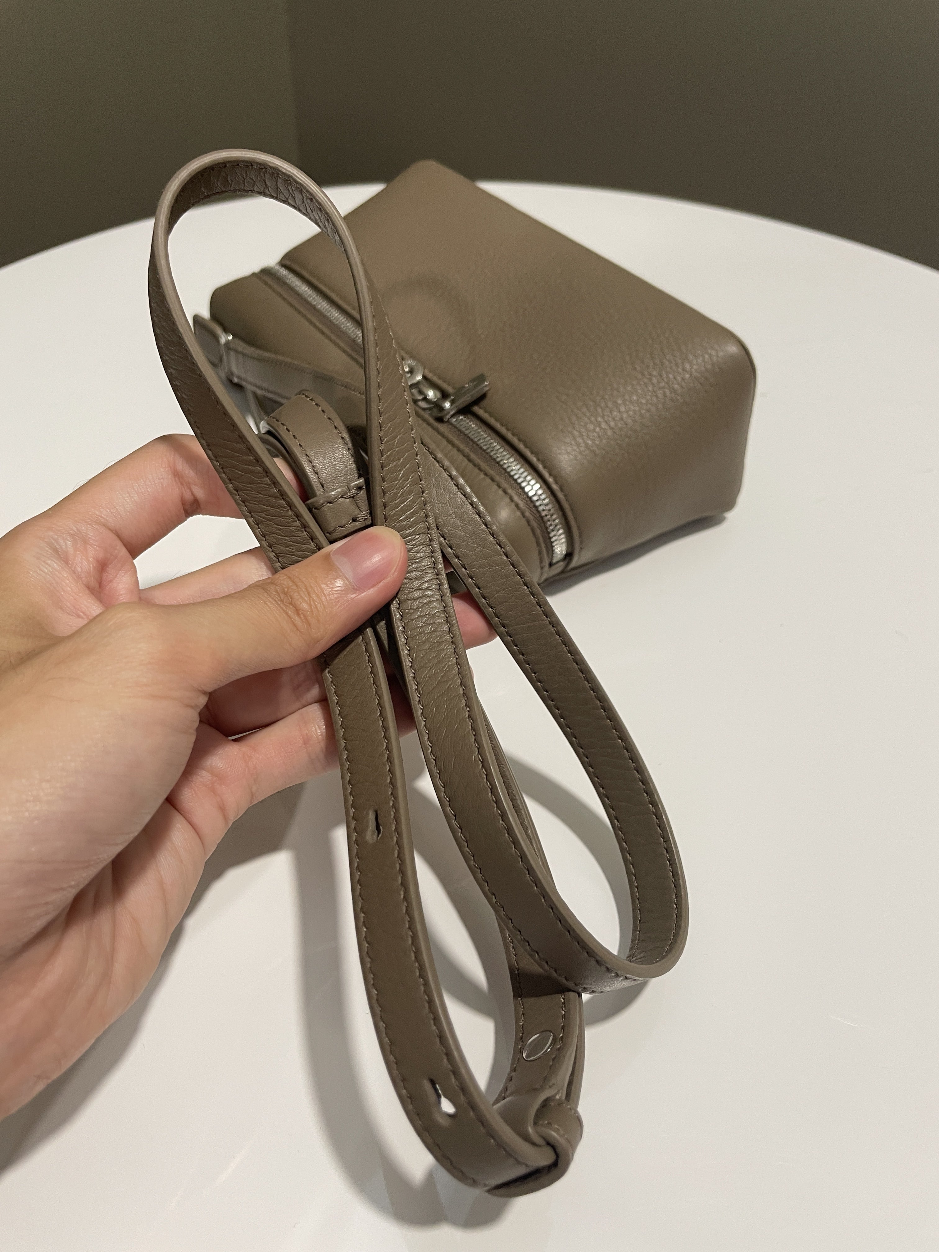 Loro Piana Extra Pocket Pouch 19 Etoupe