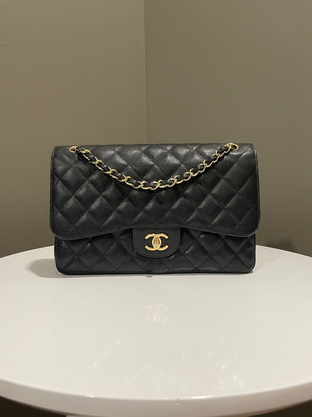 Chanel Classic Jumbo Double Flap Black Caviar