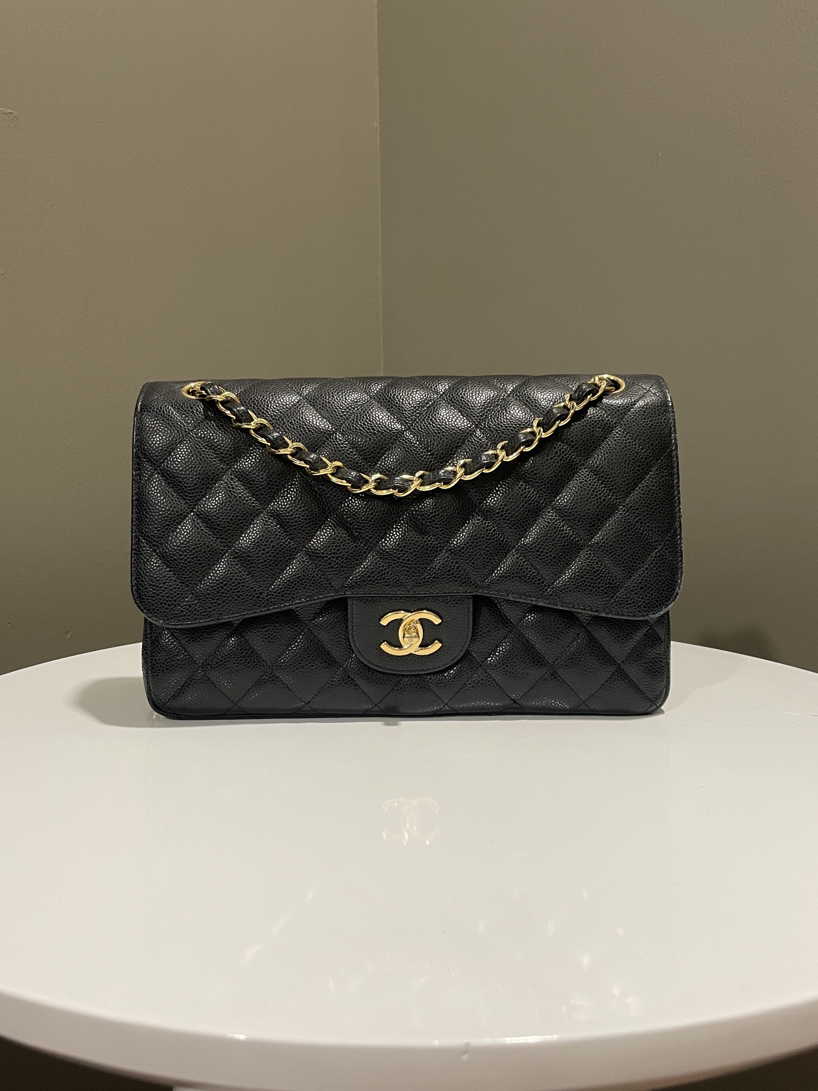 Chanel Classic Jumbo Double Flap Black Caviar