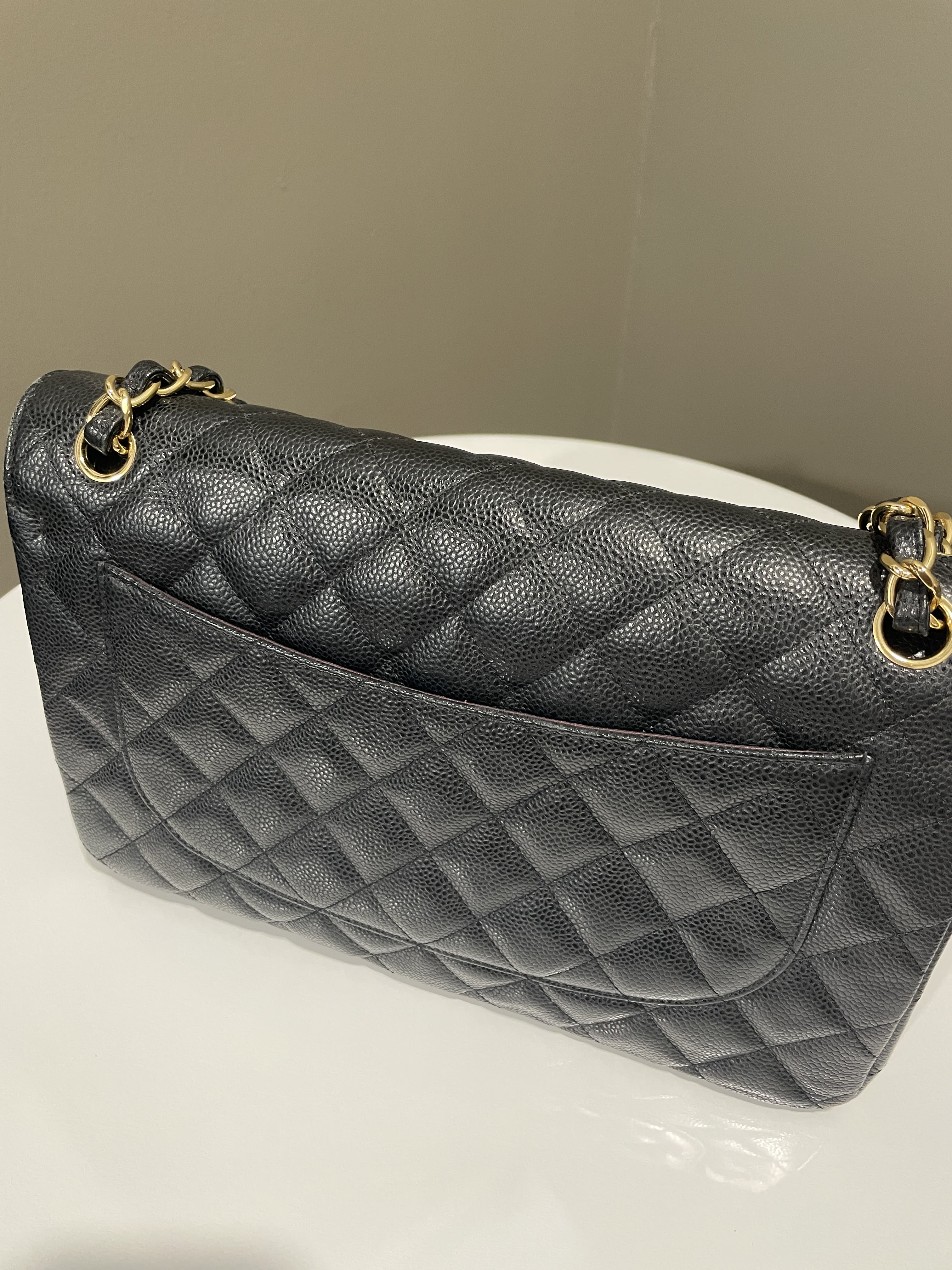 Chanel Classic Jumbo Double Flap Black Caviar
