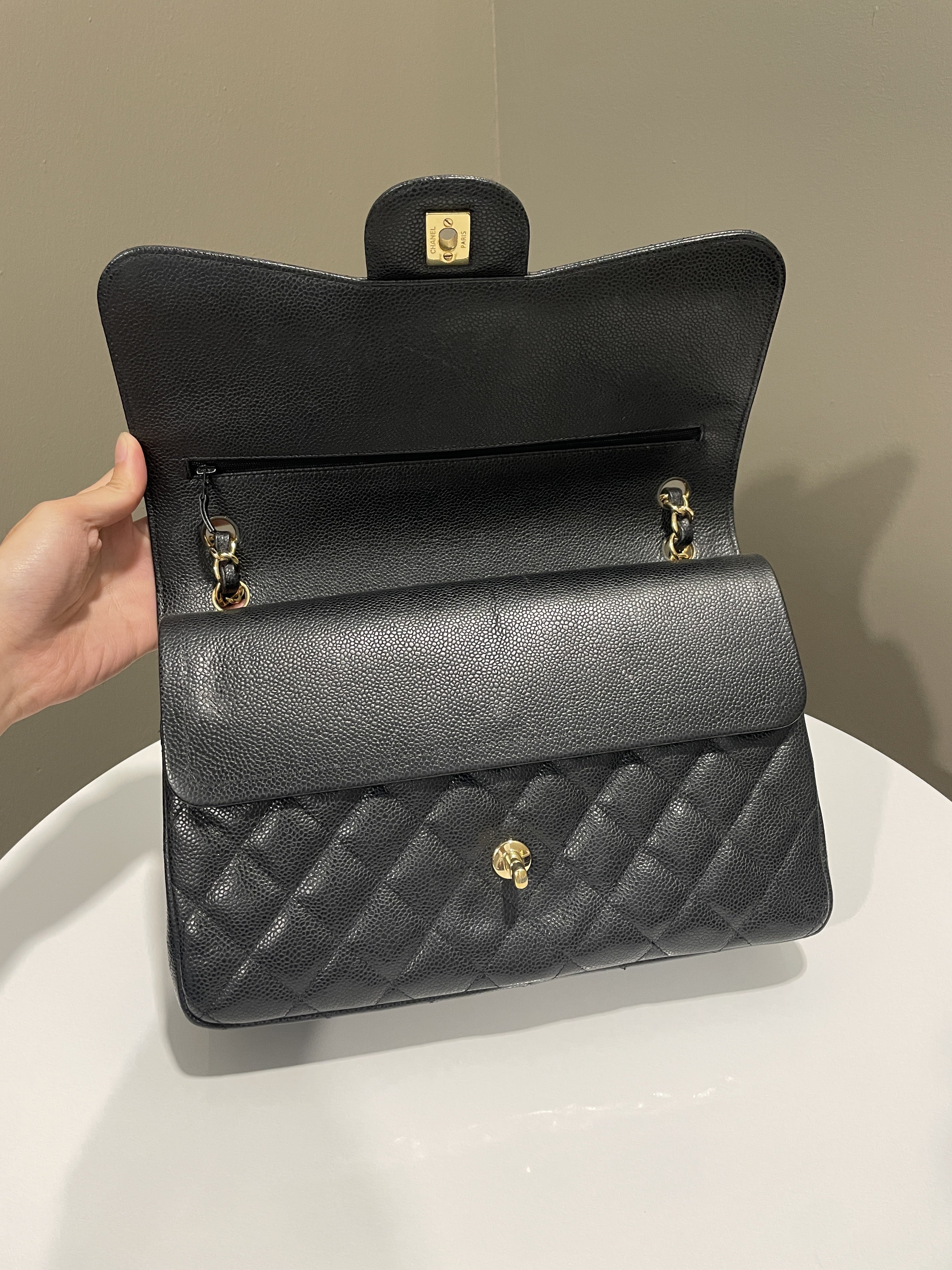 Chanel Classic Jumbo Double Flap Black Caviar