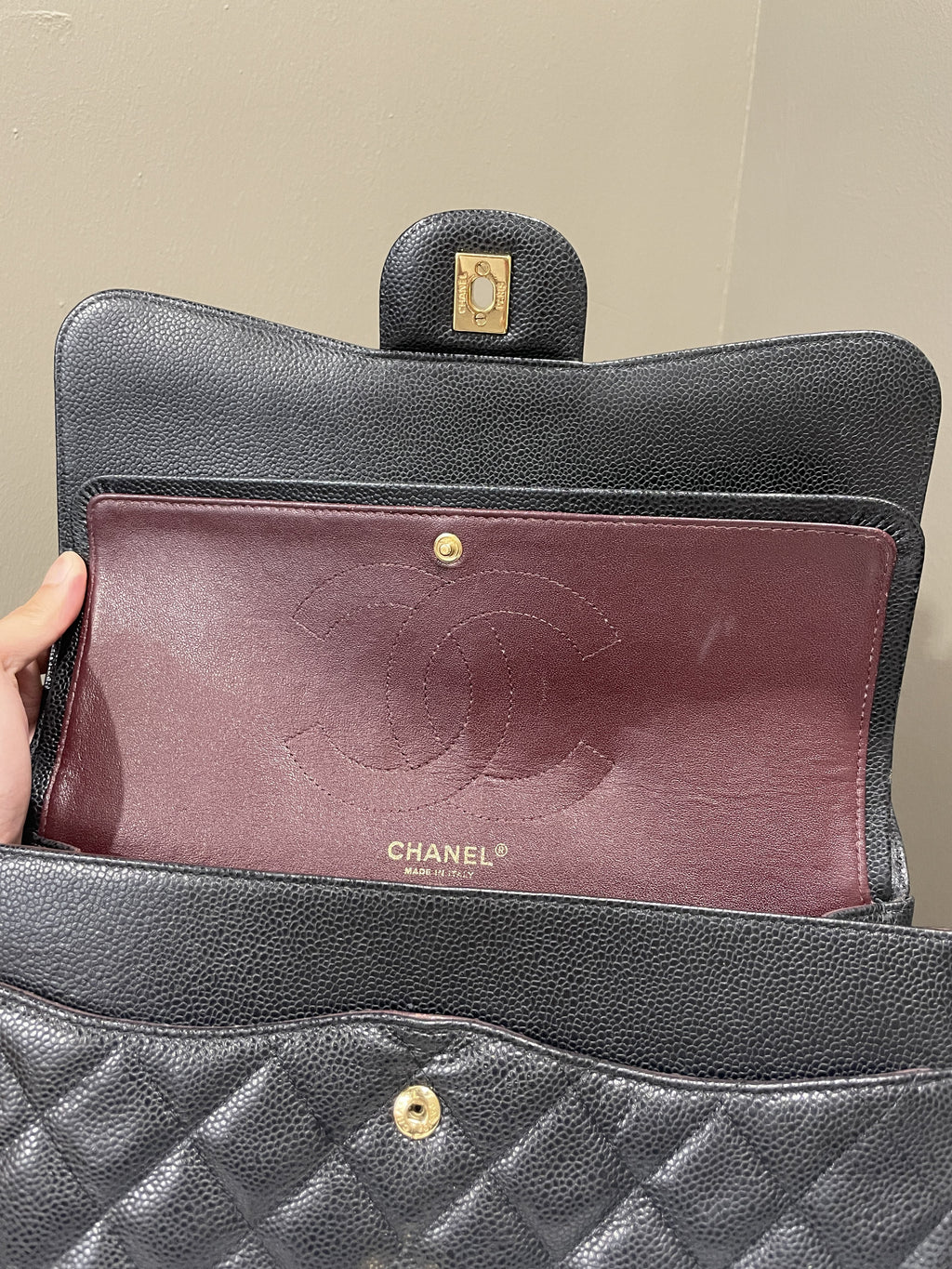 Chanel Classic Jumbo Double Flap Black Caviar