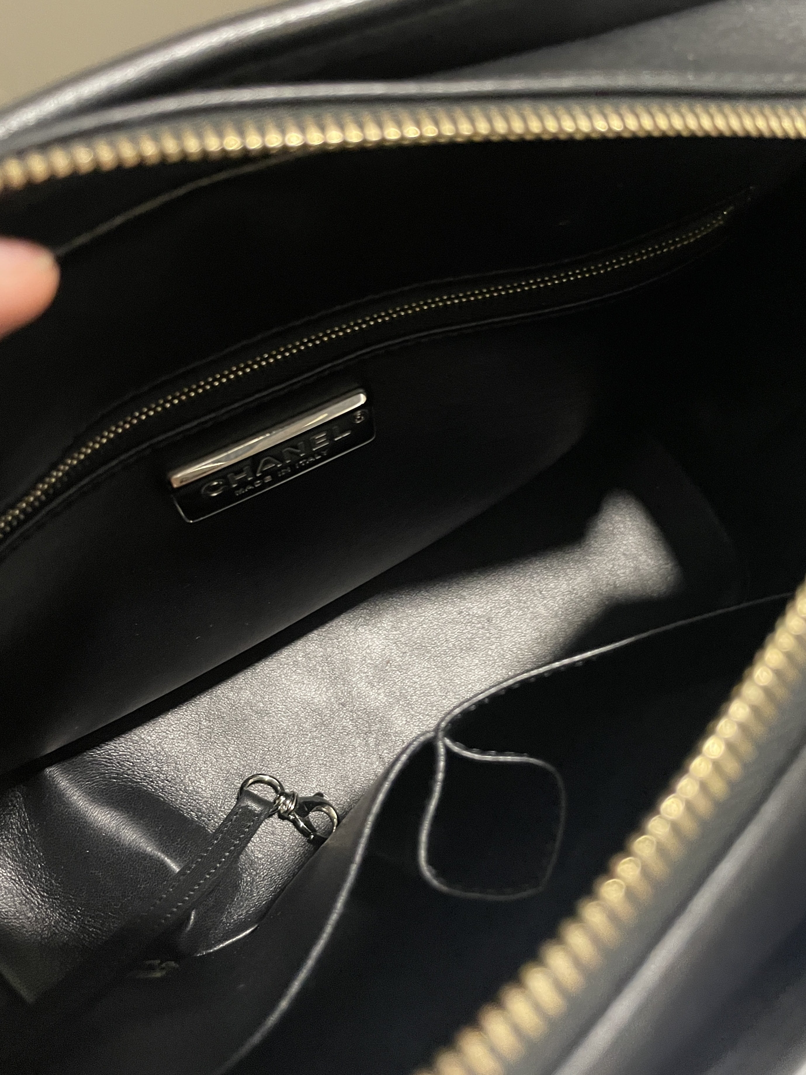 Chanel Quilted Gabrielle Hobo Black Python Calfskin