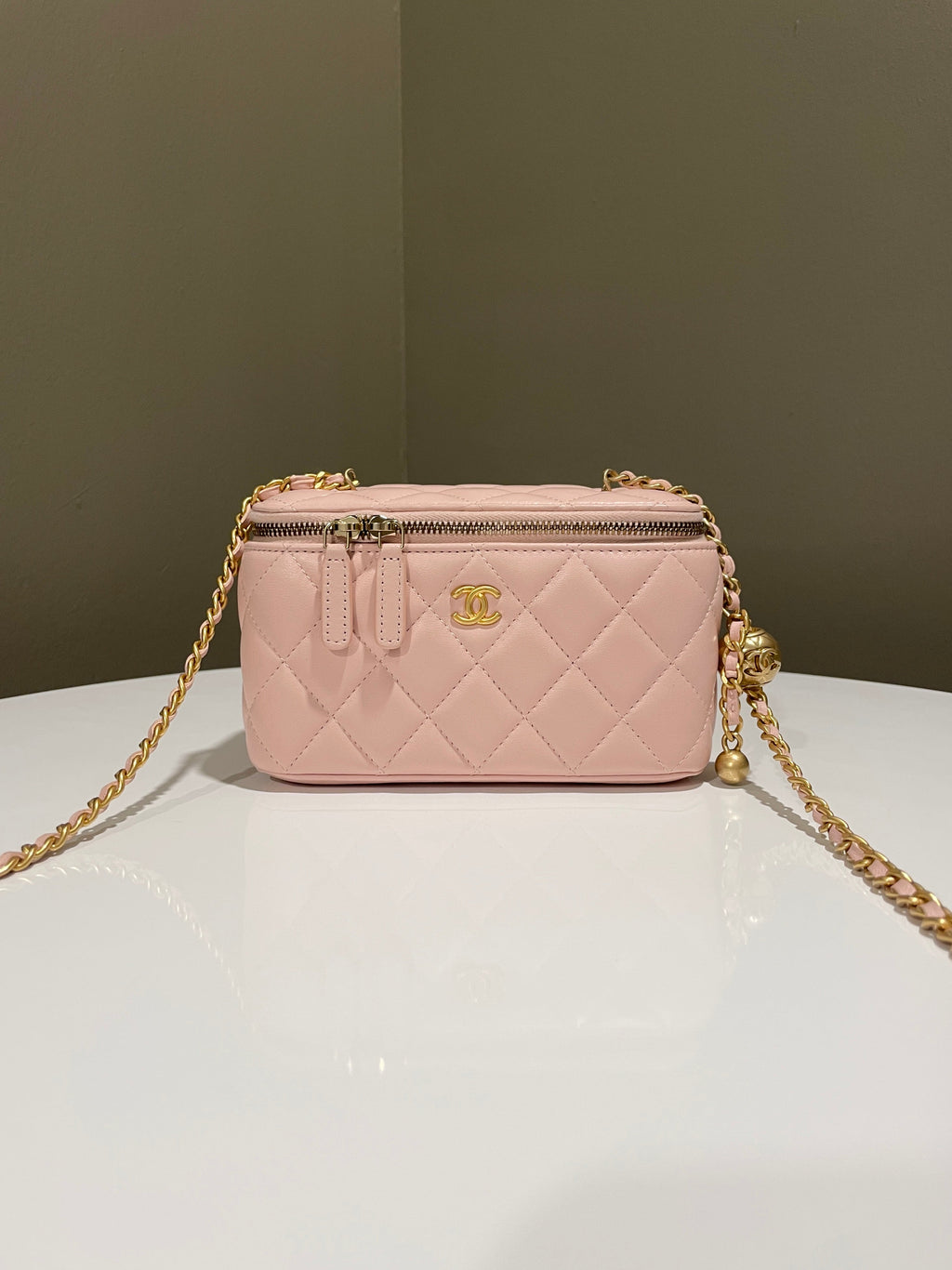 Chanel Pearl Crush Vanity Rectangular Pink Lambskin