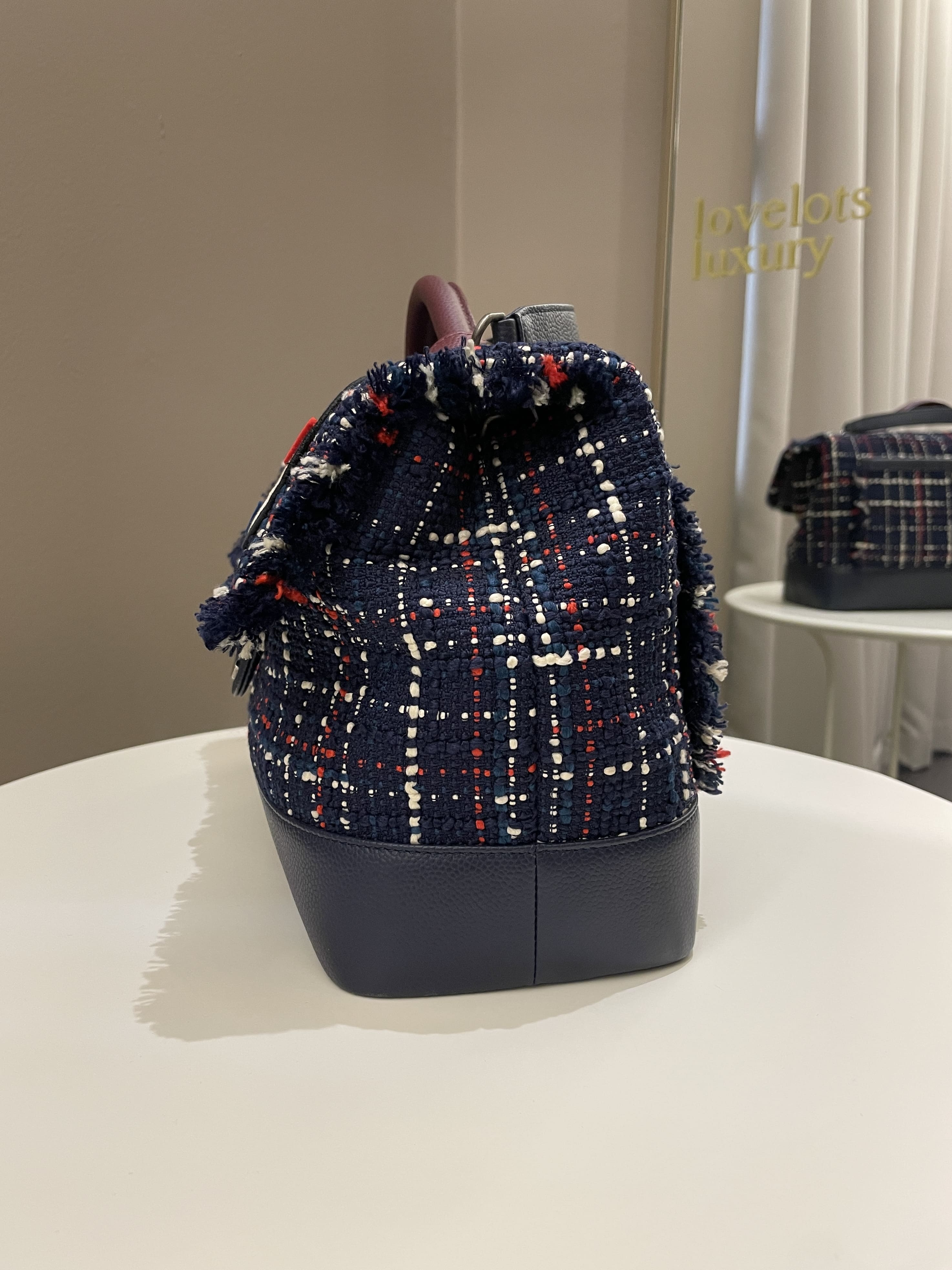 Chanel Airline Tweed Flap Bag Multicolor Tweed