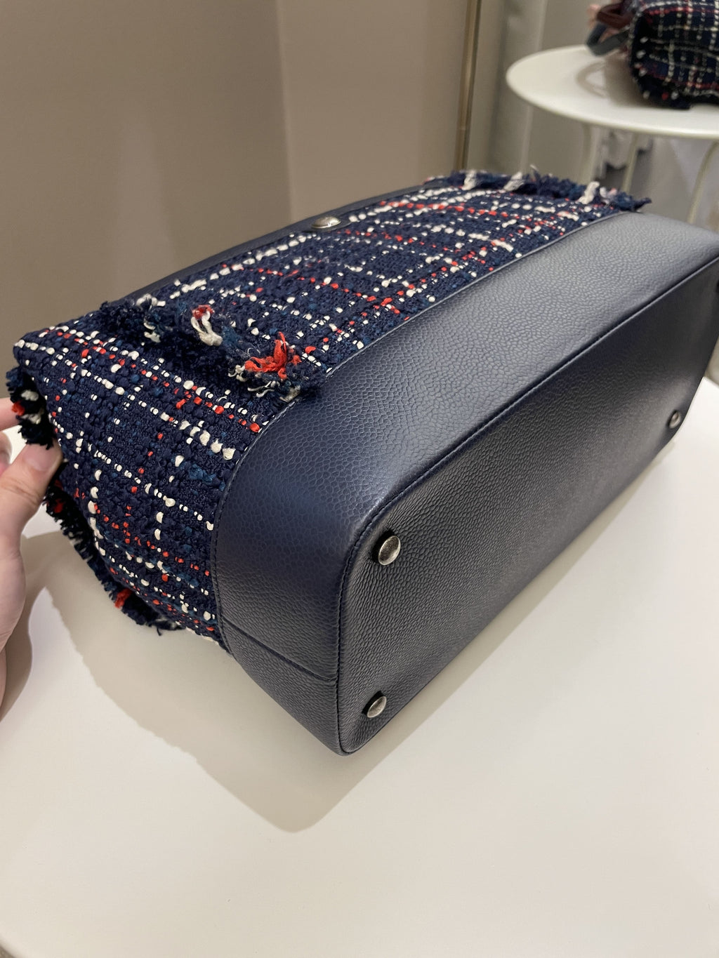 Chanel Airline Tweed Flap Bag Multicolor Tweed