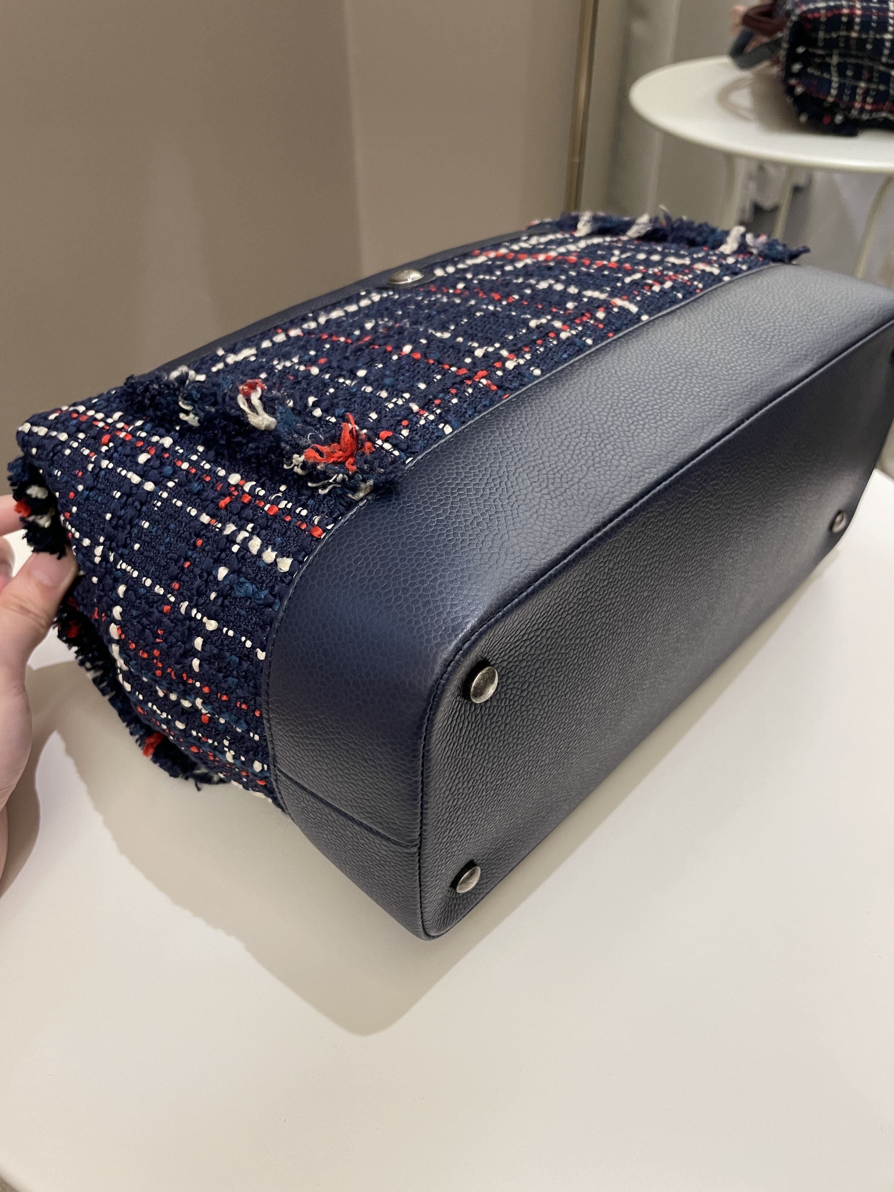 Chanel Airline Tweed Flap Bag Multicolor Tweed