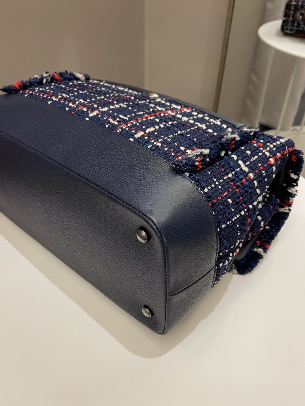 Chanel Airline Tweed Flap Bag Multicolor Tweed